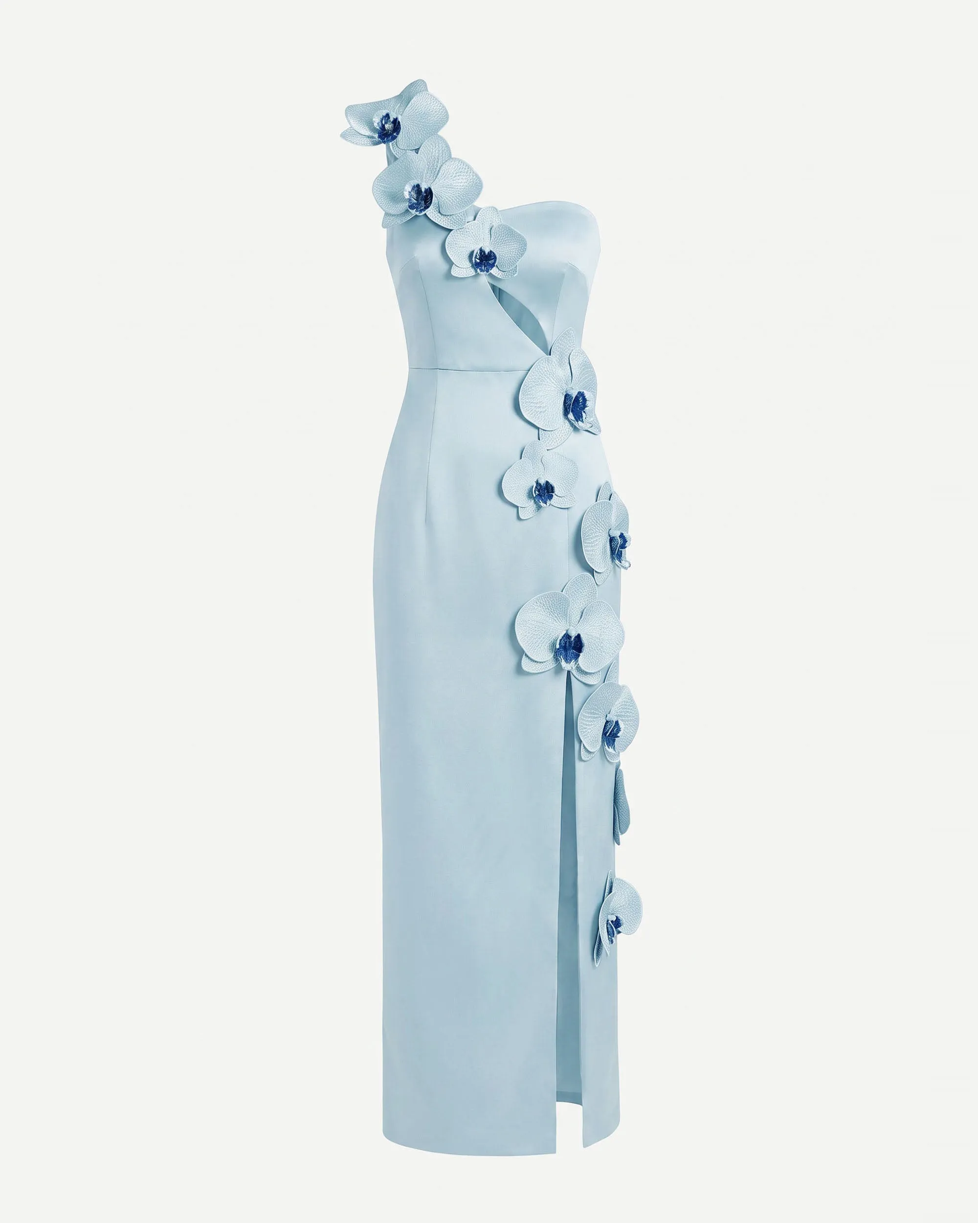 Orchid Embellished Cutout Slit Maxi Dress - Light Blue sold by JW PEI product image thumbnail 3