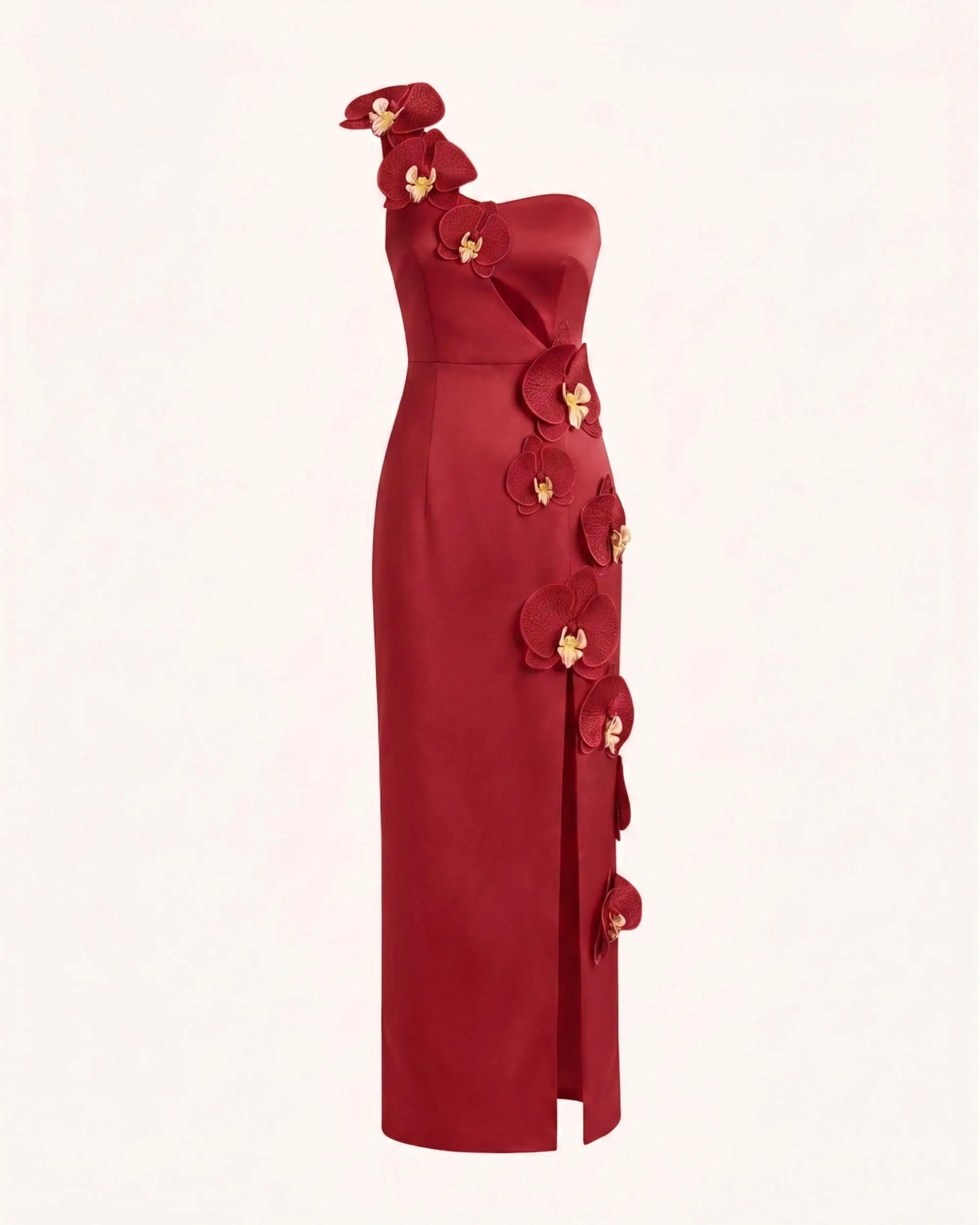 Orchid Embellished Cutout Slit Maxi Dress - Red sold by JW PEI product image thumbnail 3