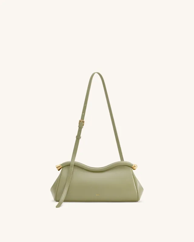 Naomi Curved Shoulder Bag - Light Green made by JW PEI