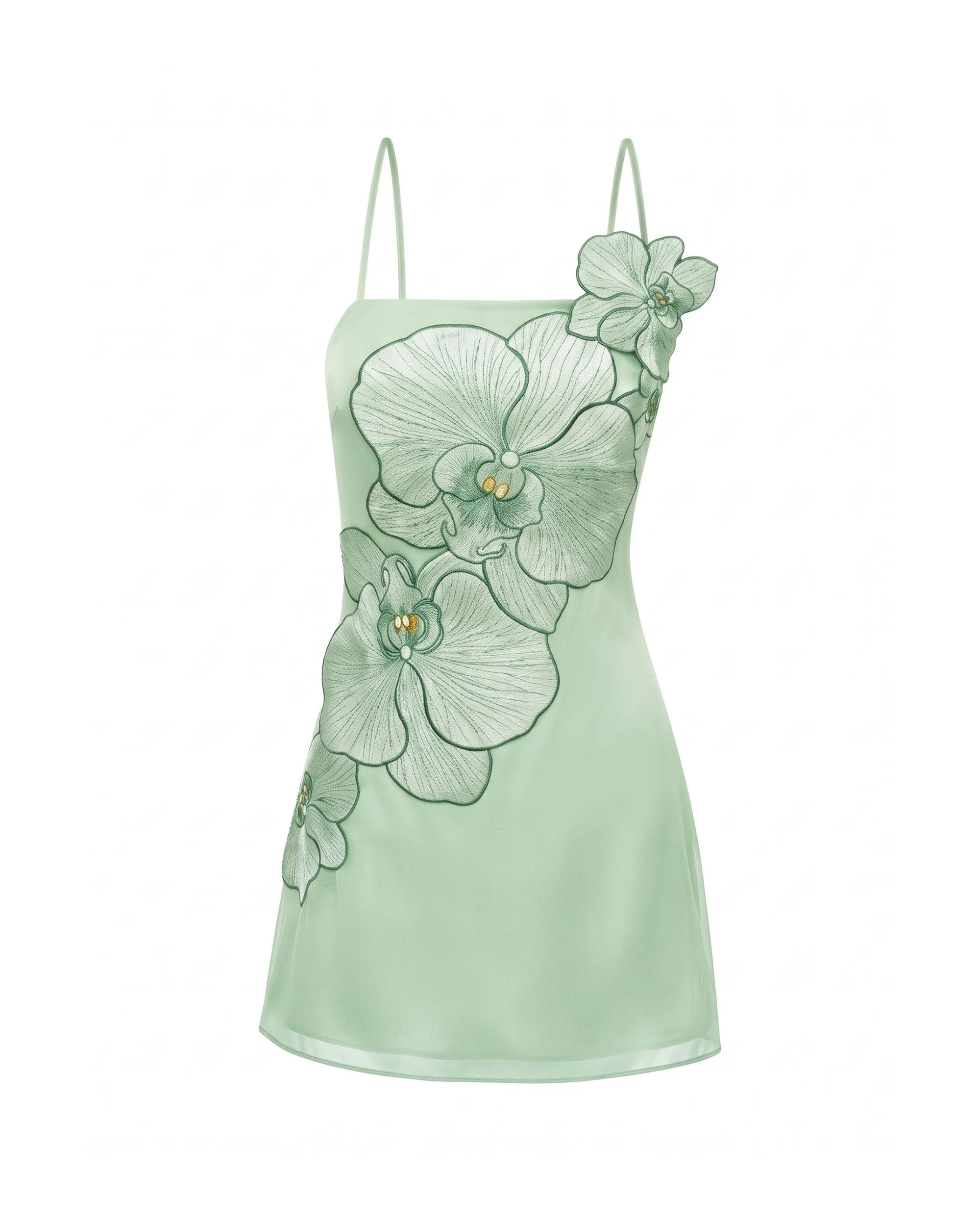 Orchid Appliqué Mini Dress - Mint Green sold by JW PEI product image thumbnail 3