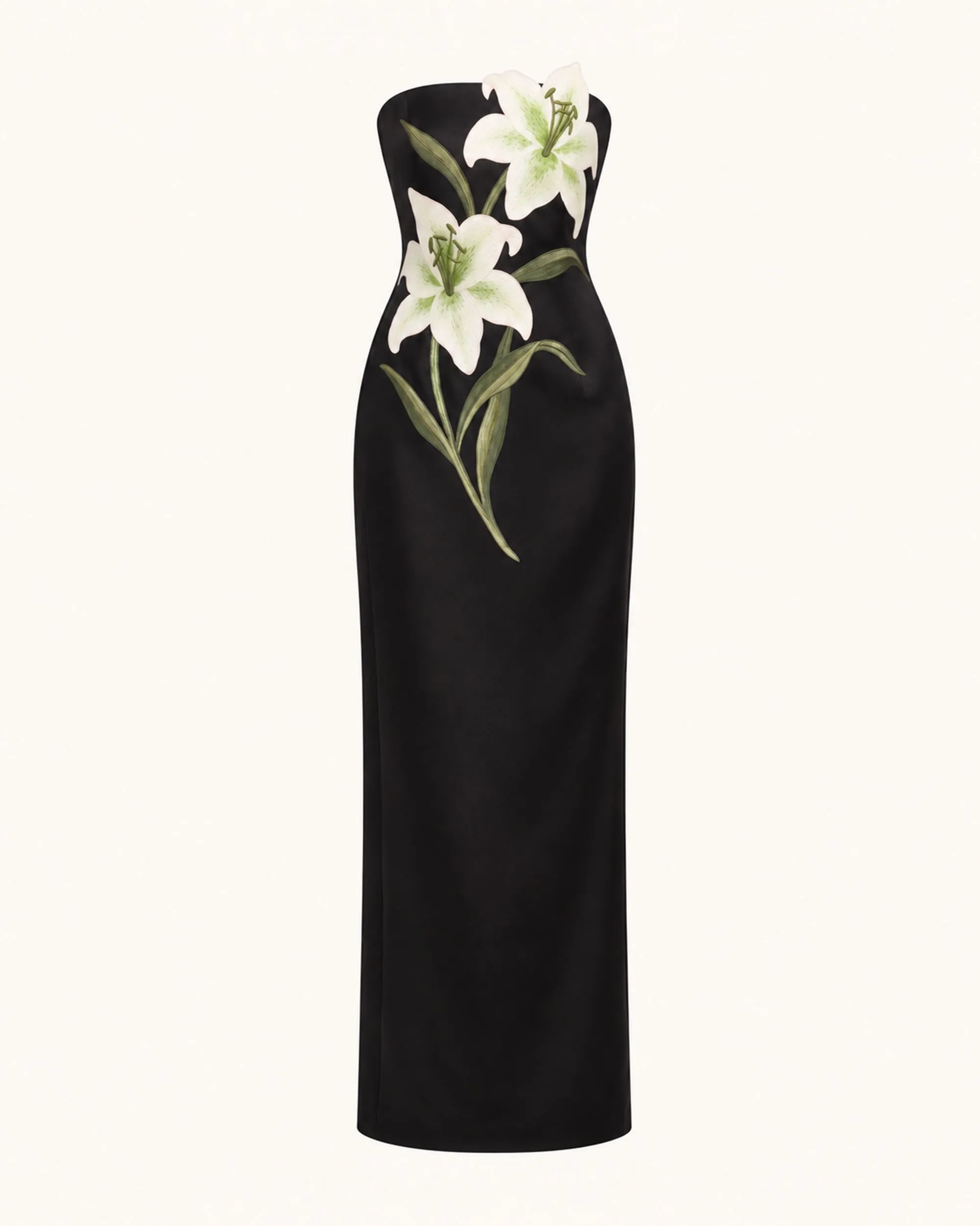 Lily Embroidered Strapless Column Maxi Dress - Black sold by JW PEI product image thumbnail 3