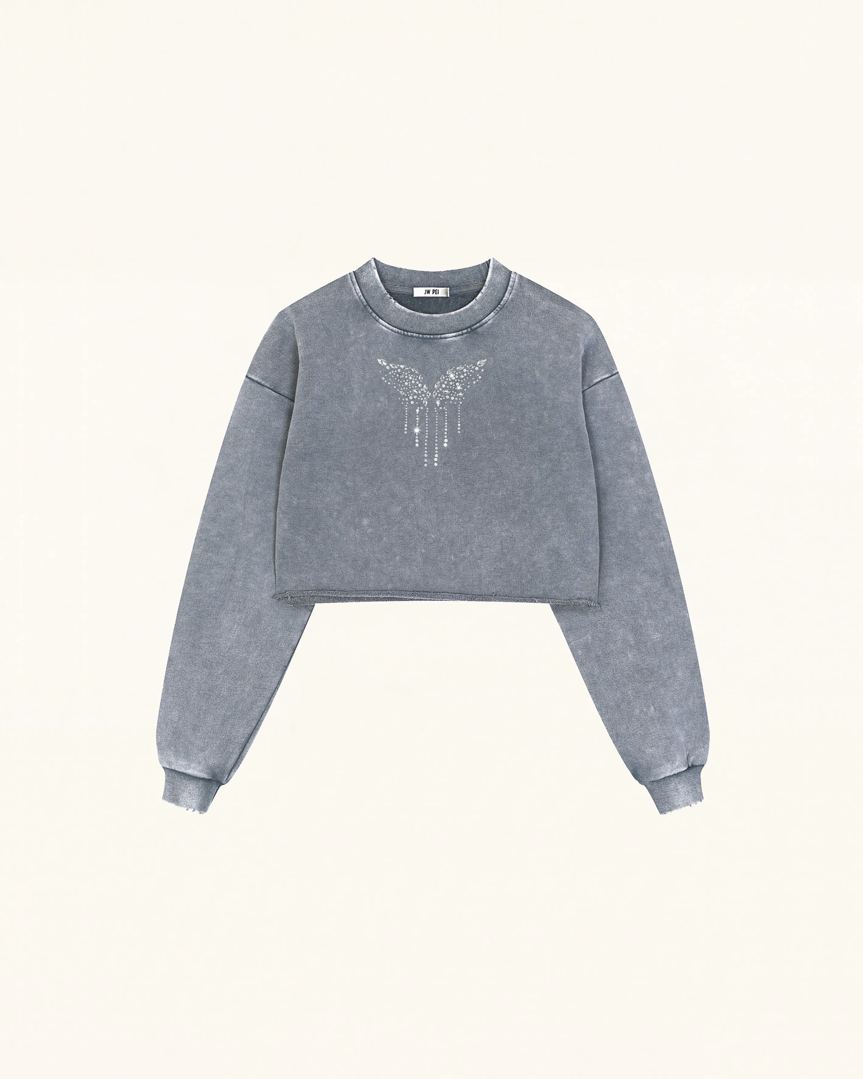 Angelic Dripping Crystal Wings Sweatshirt - Ash Cloud sold by JW PEI product image thumbnail 2