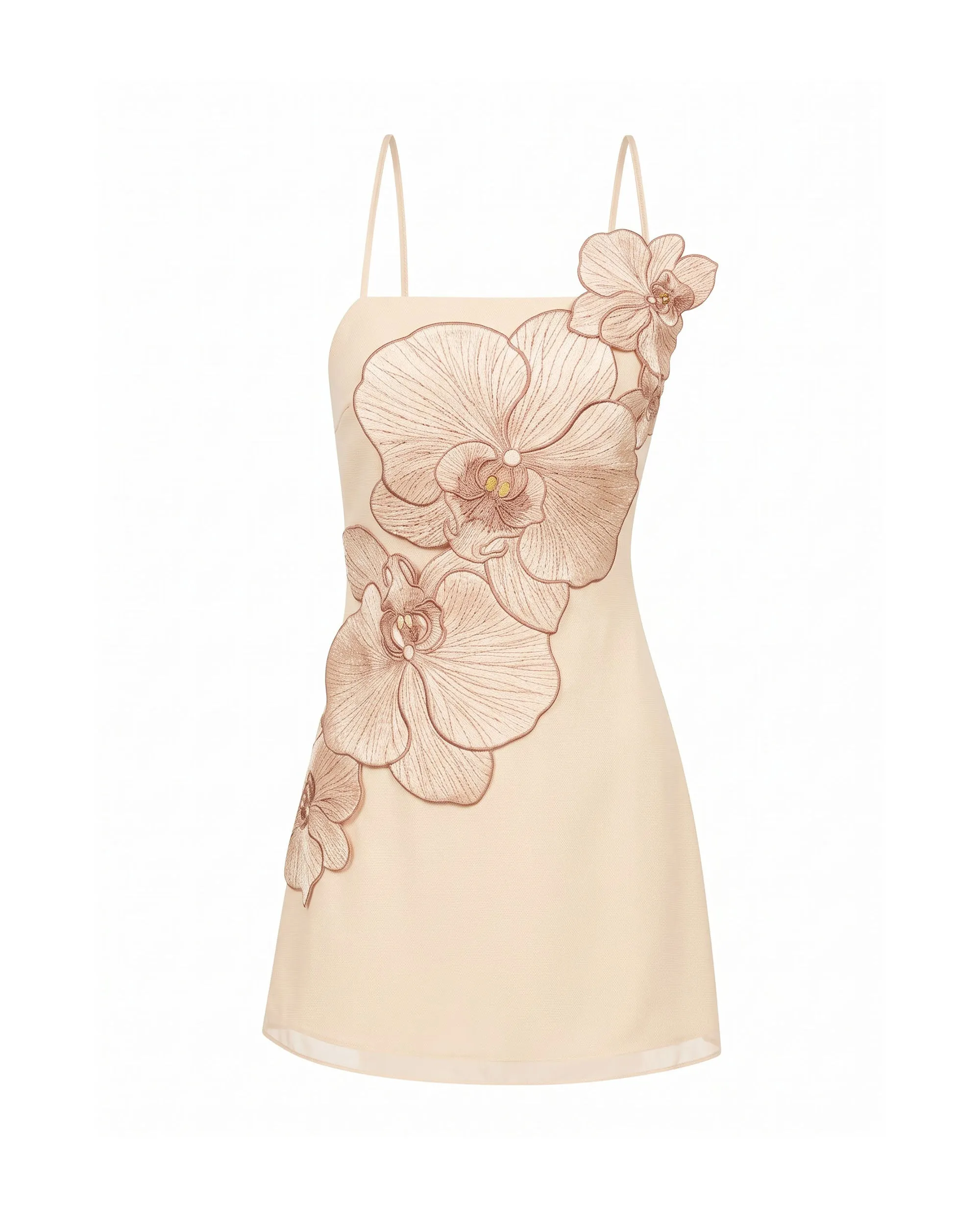 Orchid Appliqué Mini Dress - Light Flesh Pink sold by JW PEI product image thumbnail 3