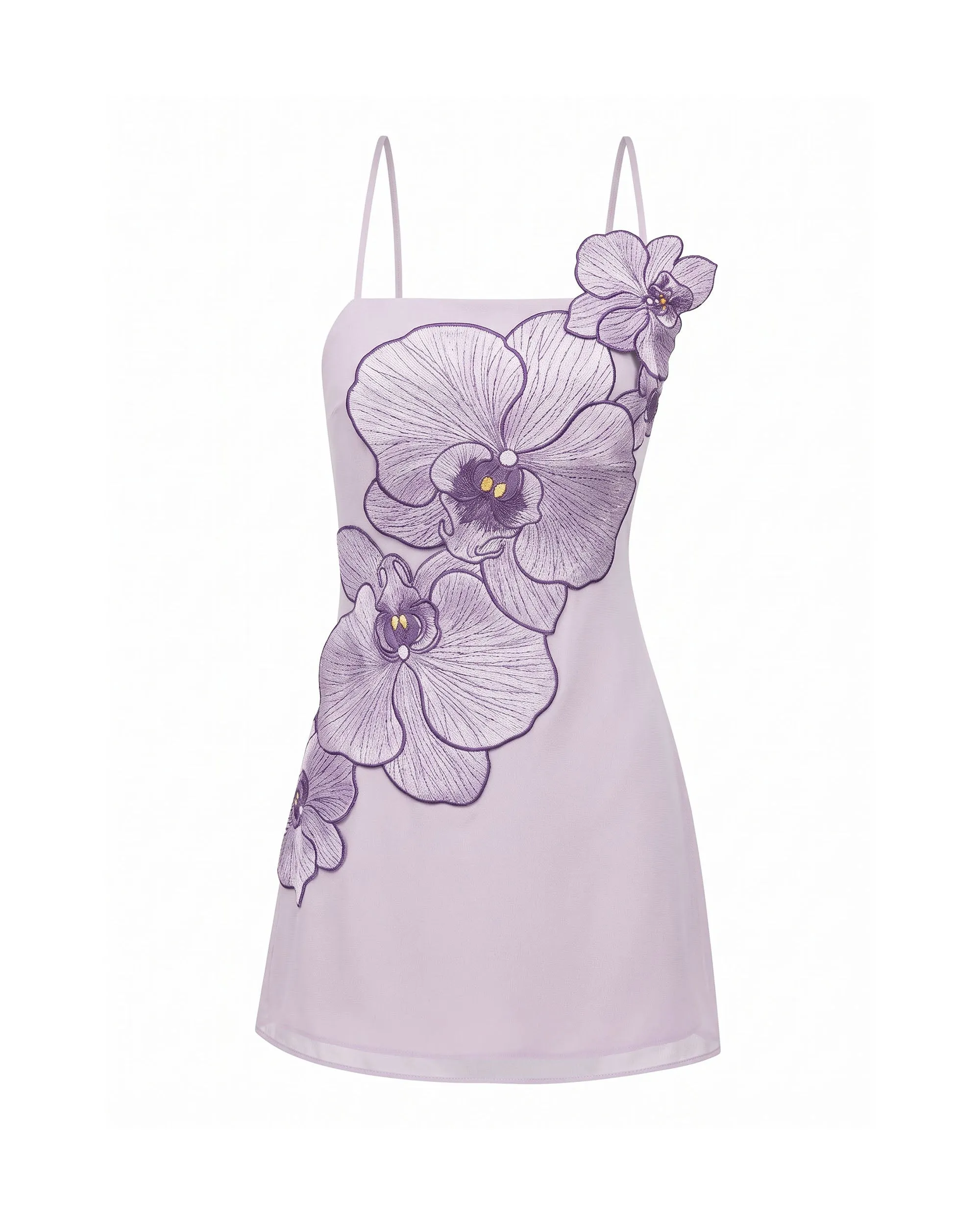 Orchid Appliqué Mini Dress - Light Purple sold by JW PEI product image thumbnail 3