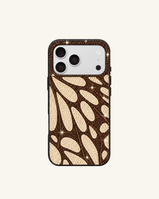 Butterfly Wing Pattern Phone Case – Brown made by JW PEI