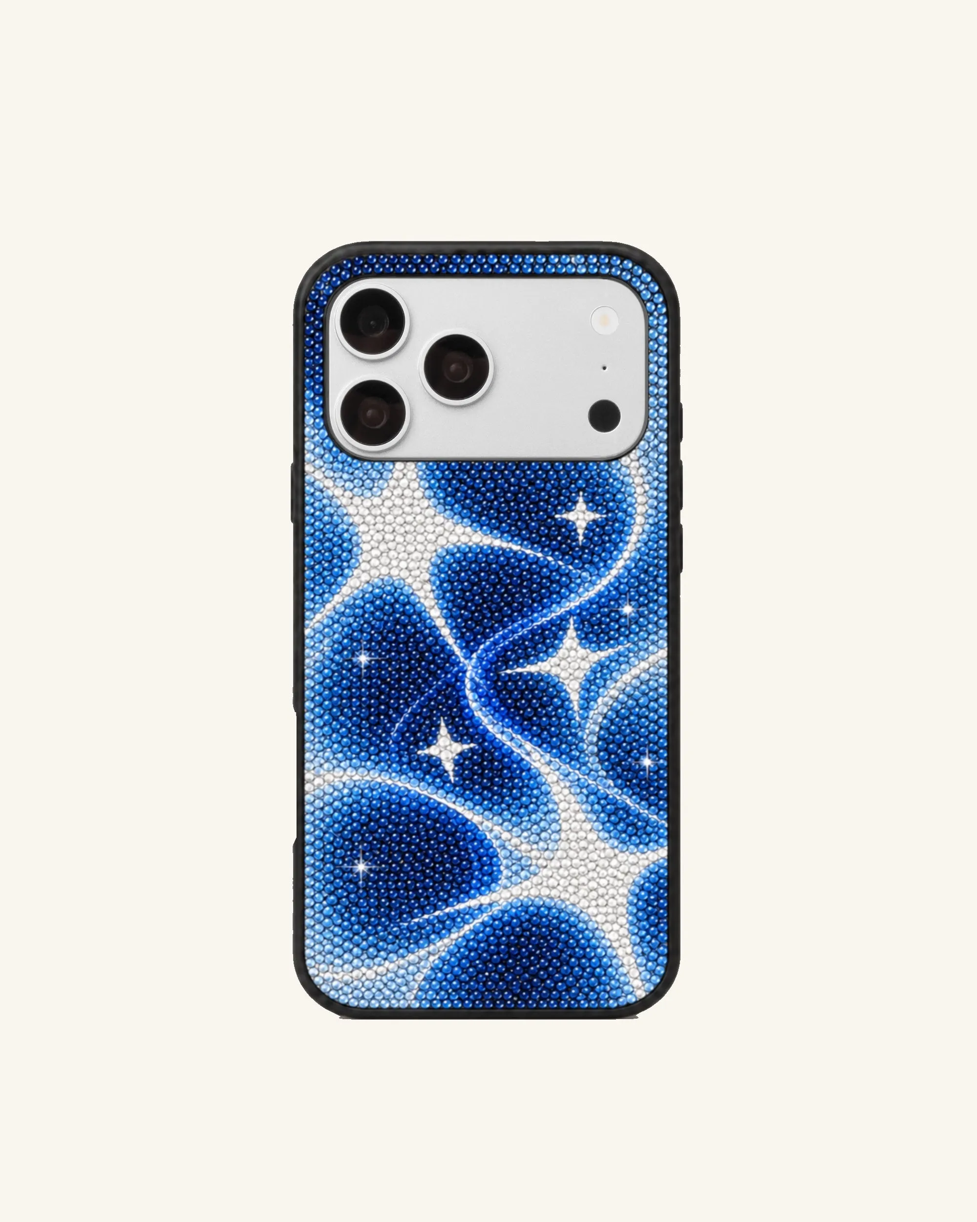 Blue Swirl Rhinestone Phone Case – Blue sold by JW PEI