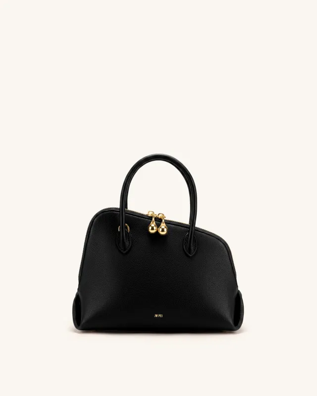 Nerina Pebbled Dome Top Handle Bag - Black made by JW PEI