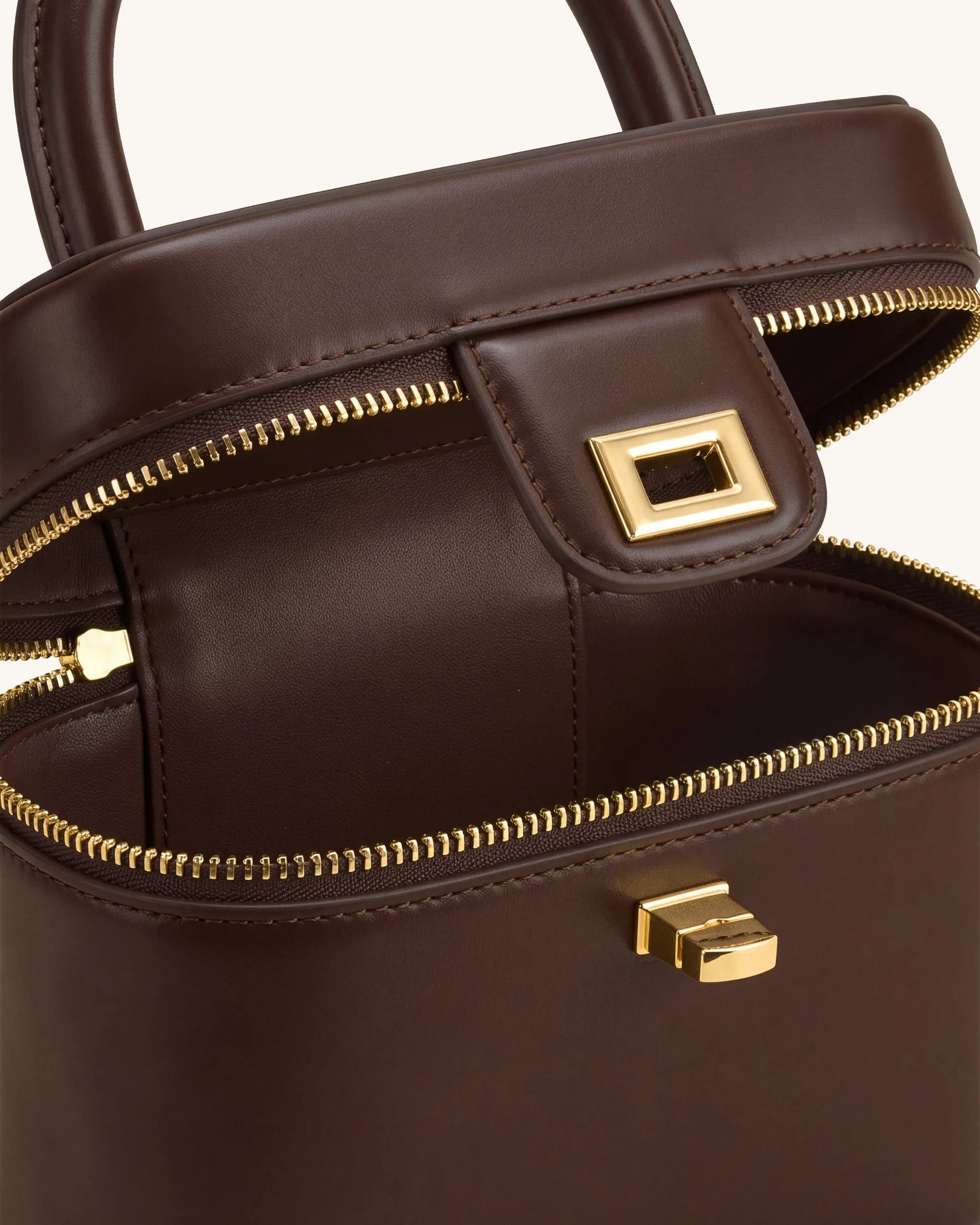 Cosima Vanity Case - Chocolate Brown sold by JW PEI product image thumbnail 4