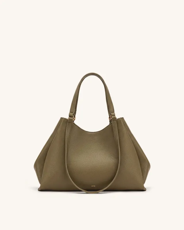 Virelia Double Handle Tote Bag - Olive Green made by JW PEI