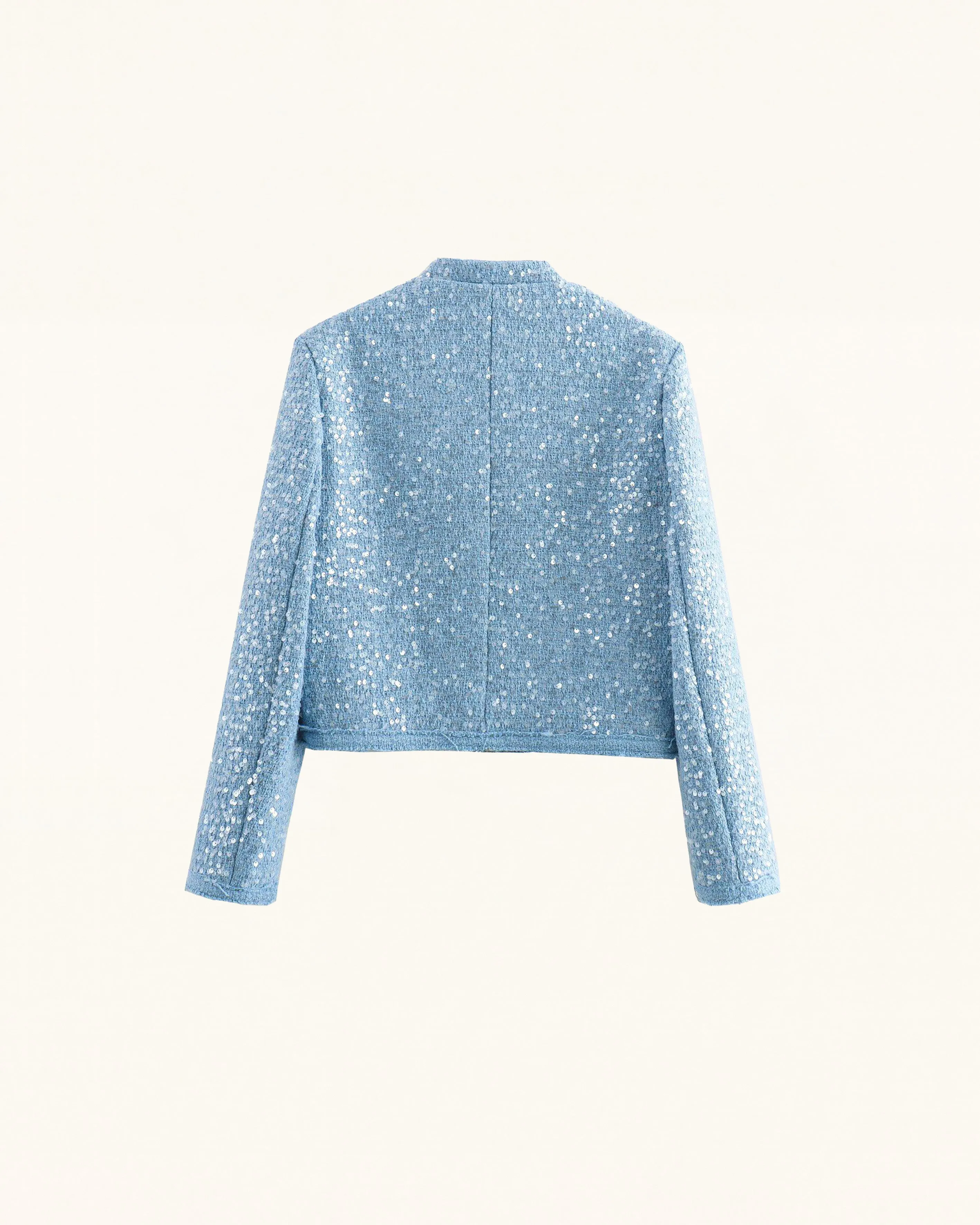 Sequin Tweed Jacket - Light Blue sold by JW PEI product image thumbnail 2