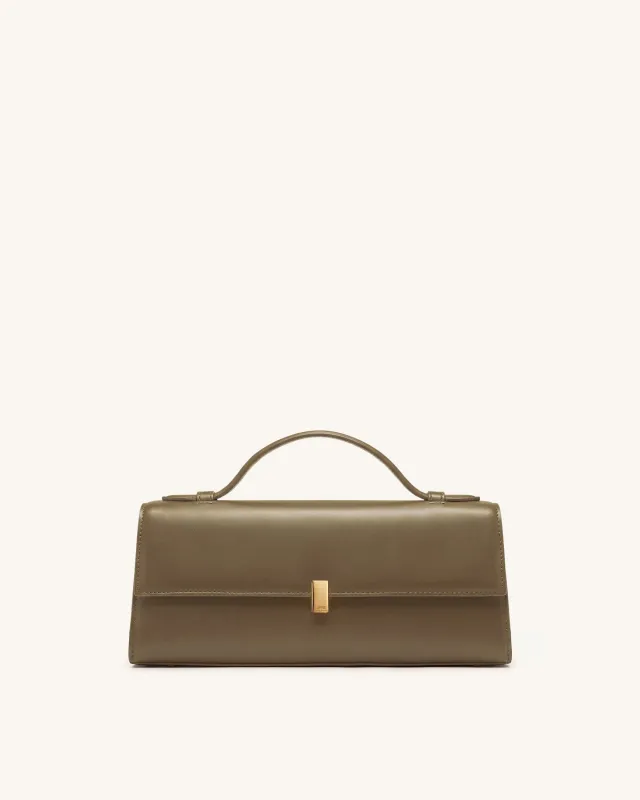 Delphine Flap Top Handle Bag - Olive Green made by JW PEI