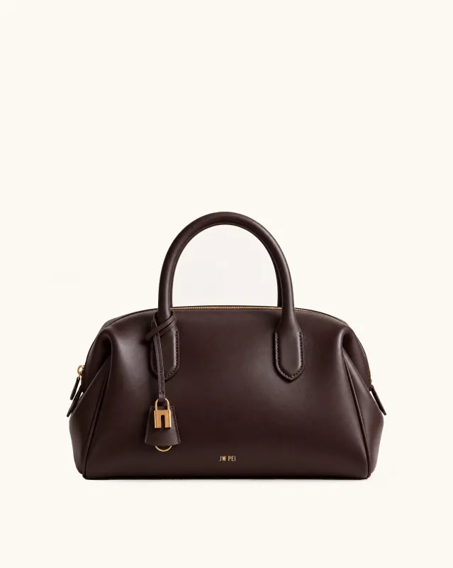 Ava Top Handle Bag - Brown made by JW PEI