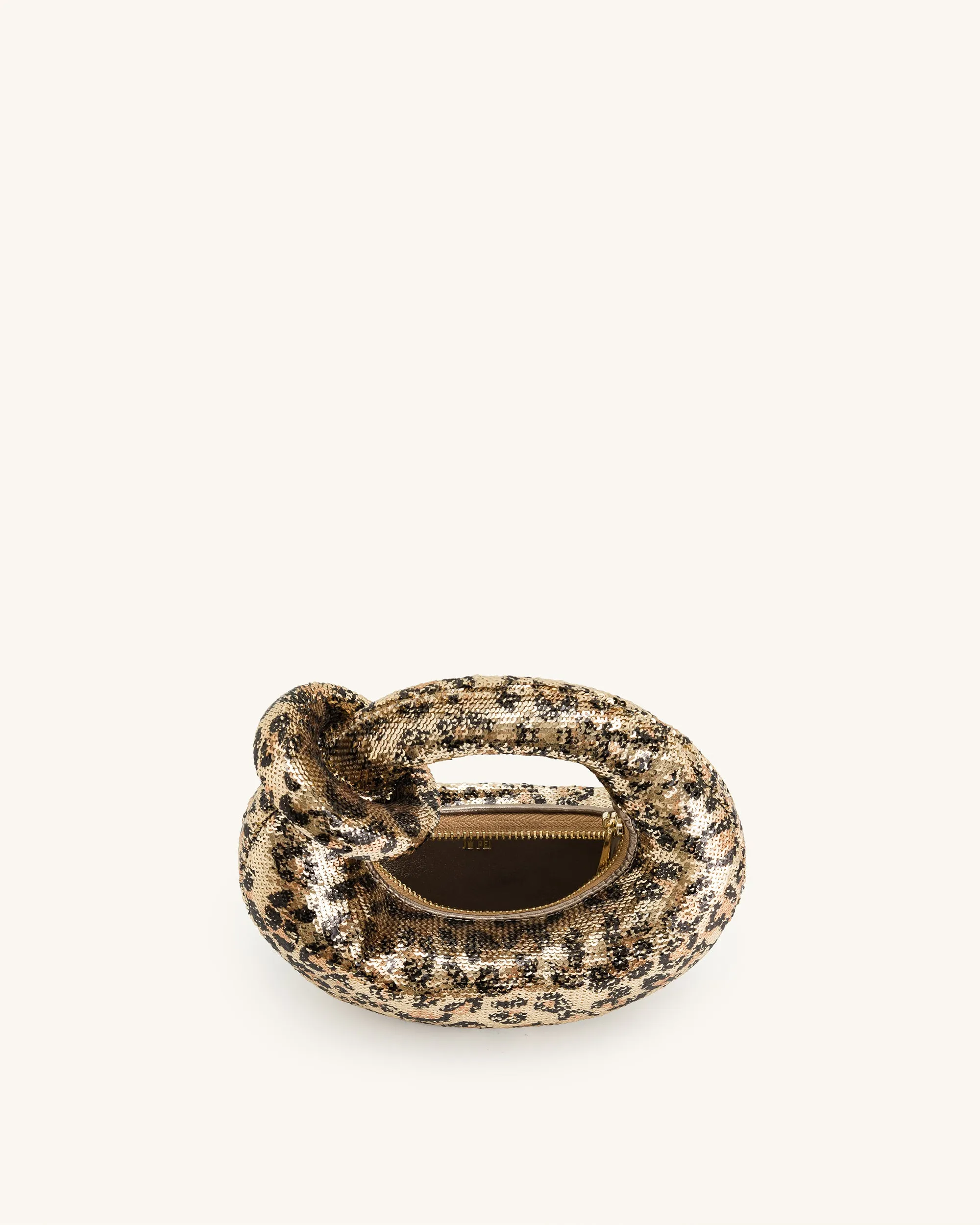 Abacus Metallic Sequin Mini Top Handle Bag - Leopard Print sold by JW PEI product image thumbnail 5