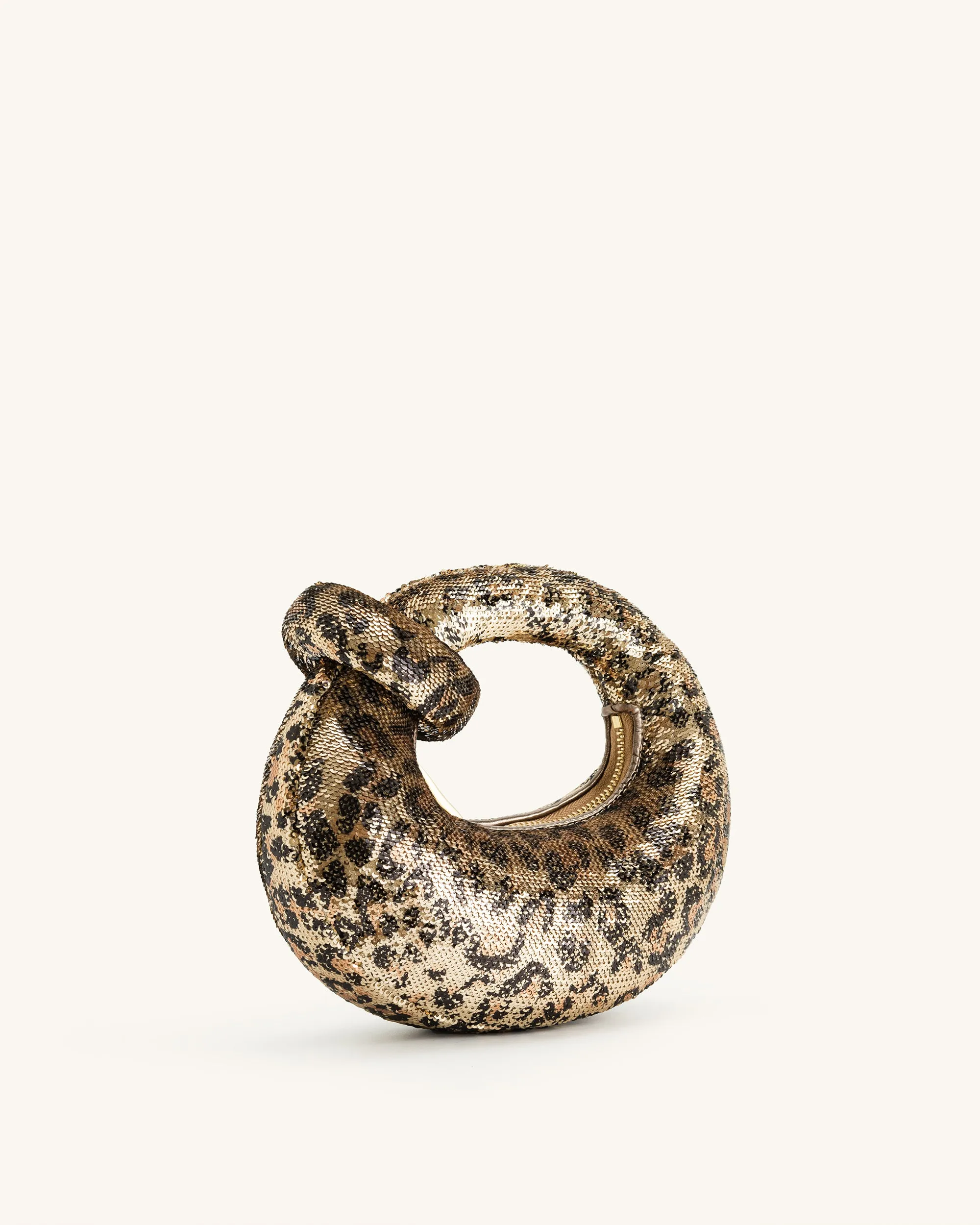 Abacus Metallic Sequin Mini Top Handle Bag - Leopard Print sold by JW PEI product image thumbnail 3