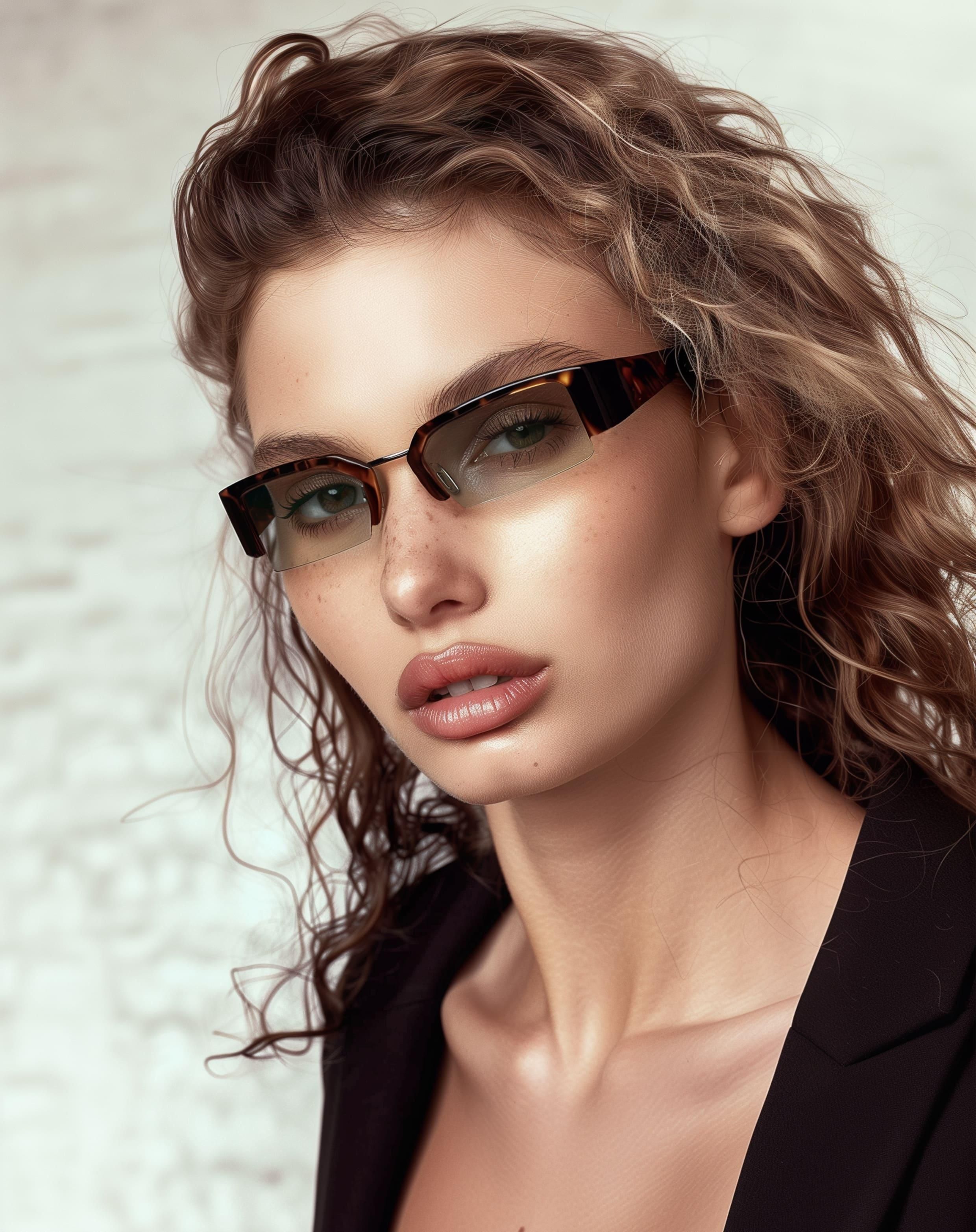 Laney Square Frame Sunglasses - Brown sold by JW PEI