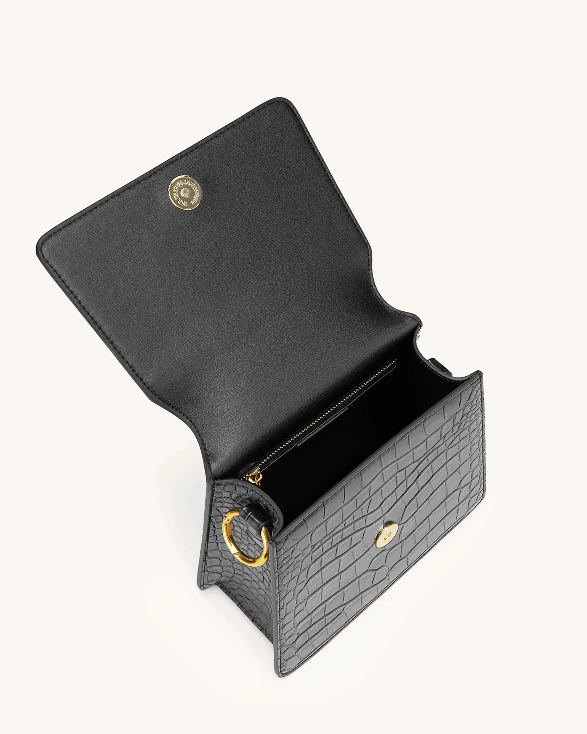 The Fae Top Handle Bag - Black Croc sold by JW PEI product image thumbnail 4