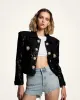 Classic Black Sequin Blazer - Black sold by JW PEI