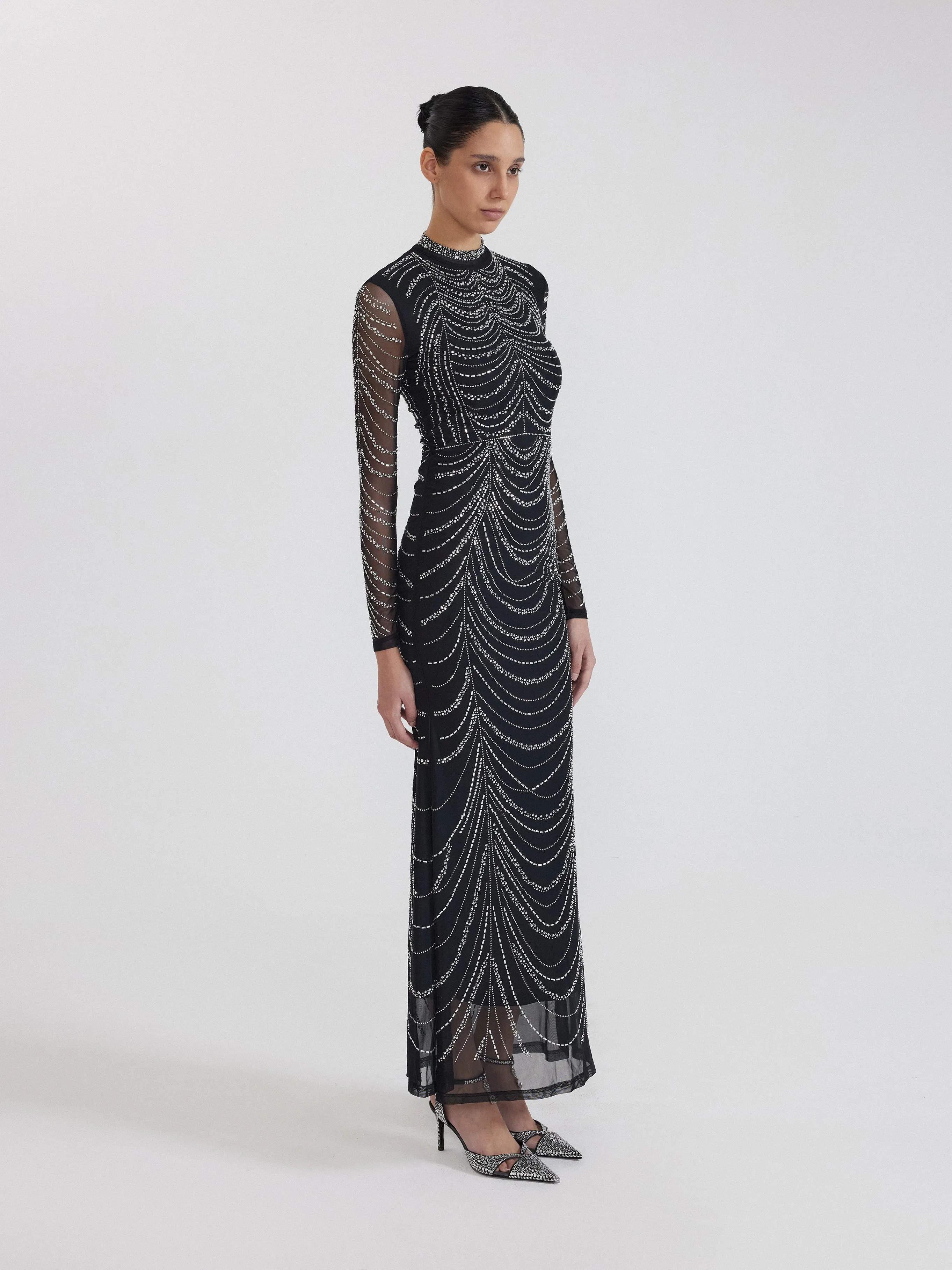 Black Sequin One-Shoulder Dress - Black sold by JW PEI product image thumbnail 2