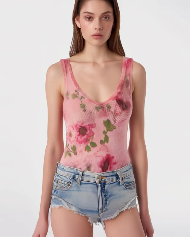 Ella Floral Tank Top - Pink sold by JW PEI