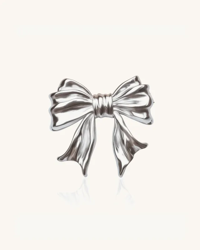 Silver Bow Clutch - Silver sold by JW PEI