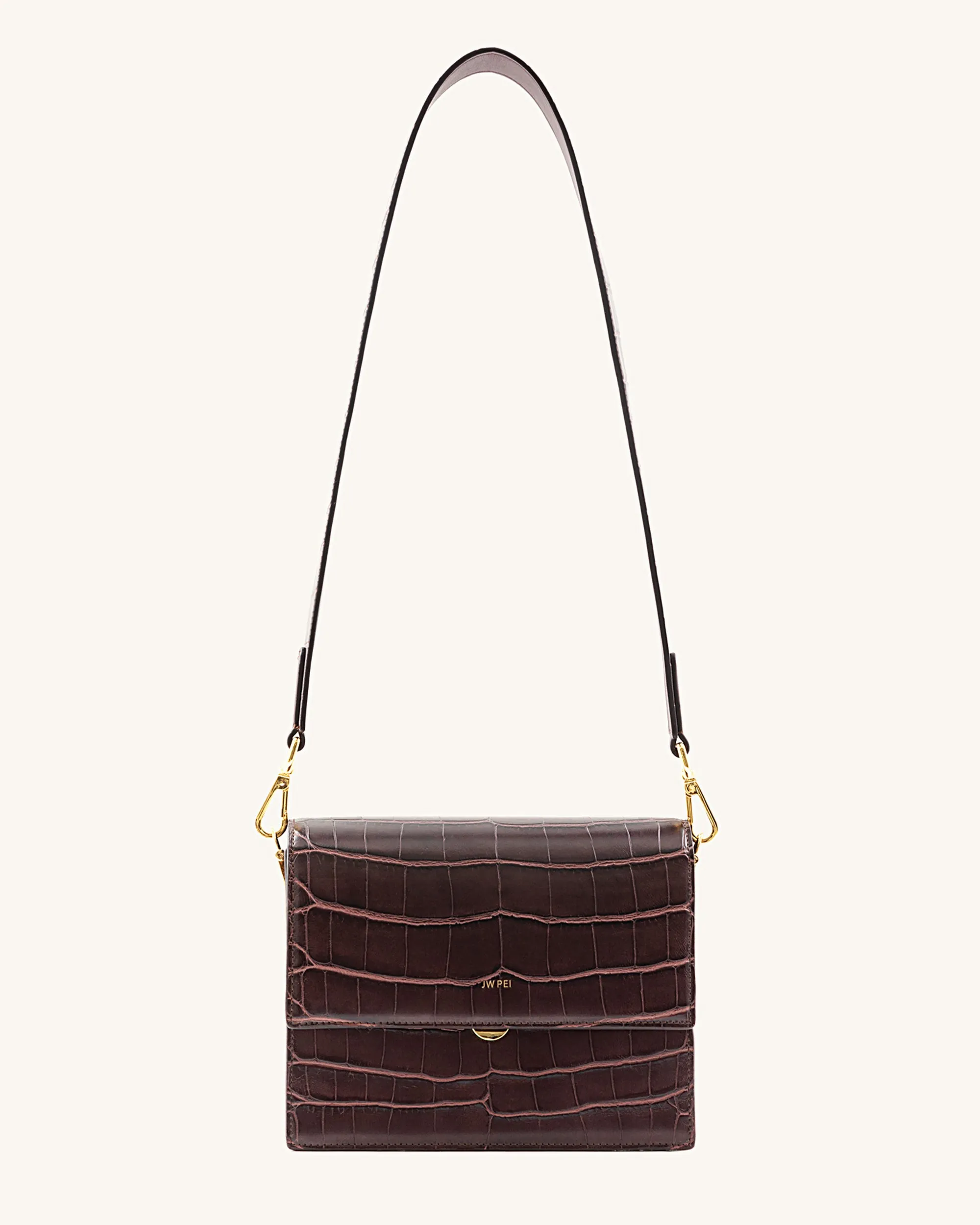 Mini Flap Crossbody - Brown Croc sold by JW PEI product image thumbnail 3