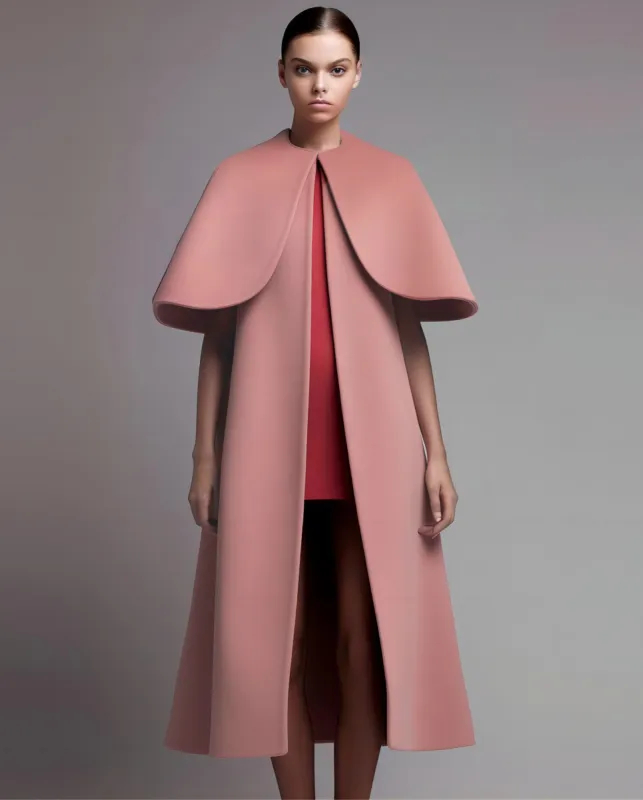 Ava Cape Dress - Nude sold by JW PEI