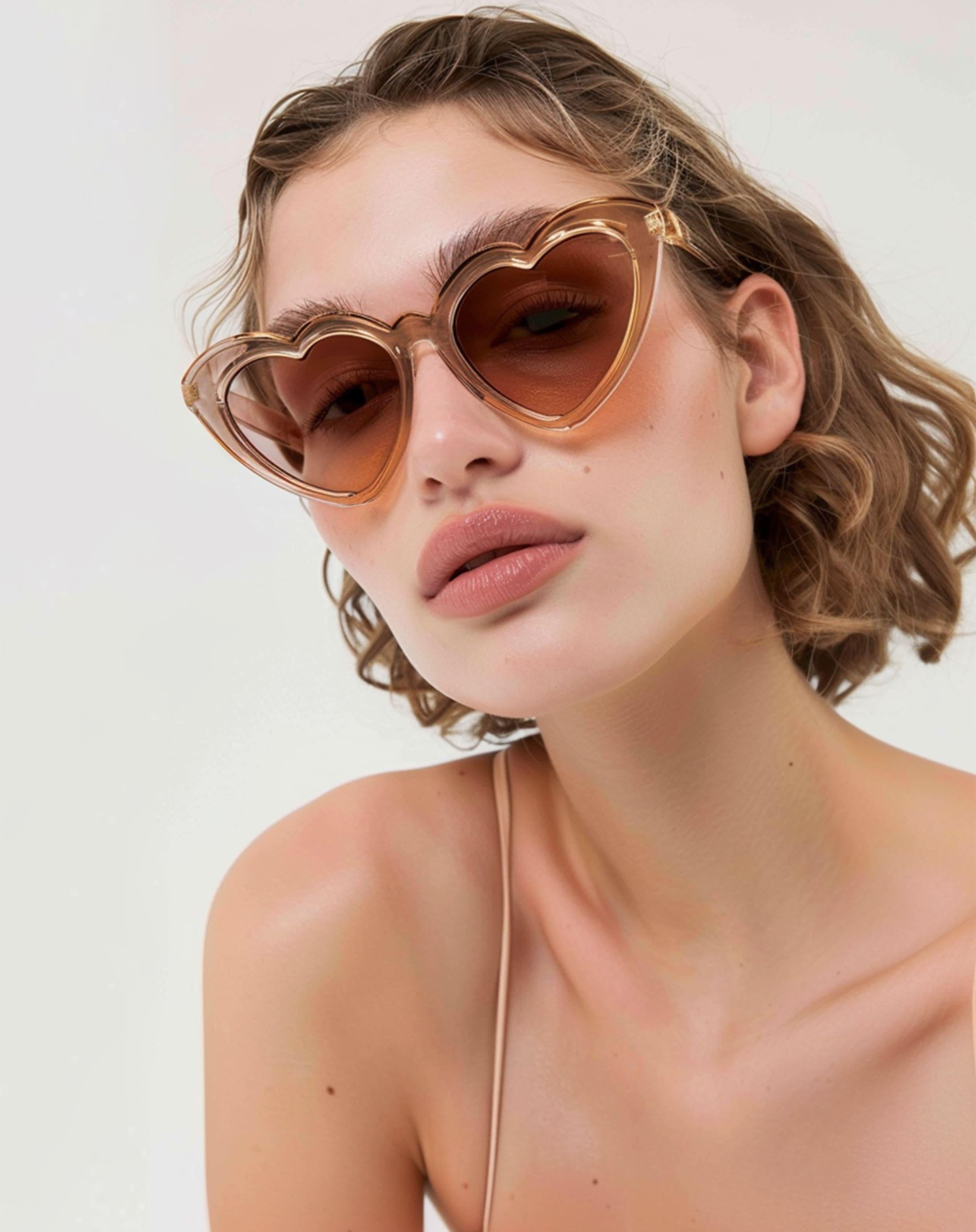 Heart Shape Sunglasses - orange sold by JW PEI