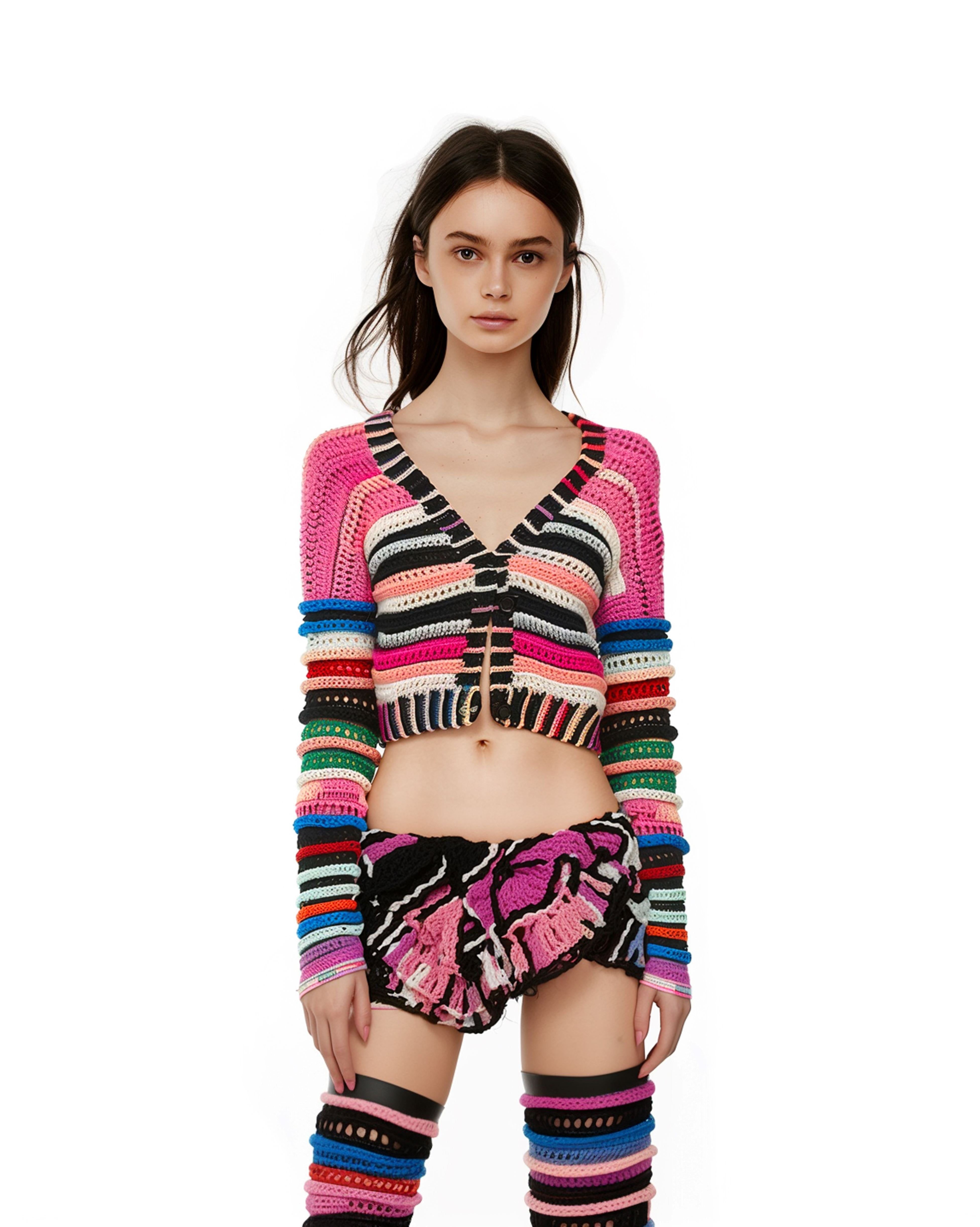 Multicolor Crochet Top sold by JW PEI