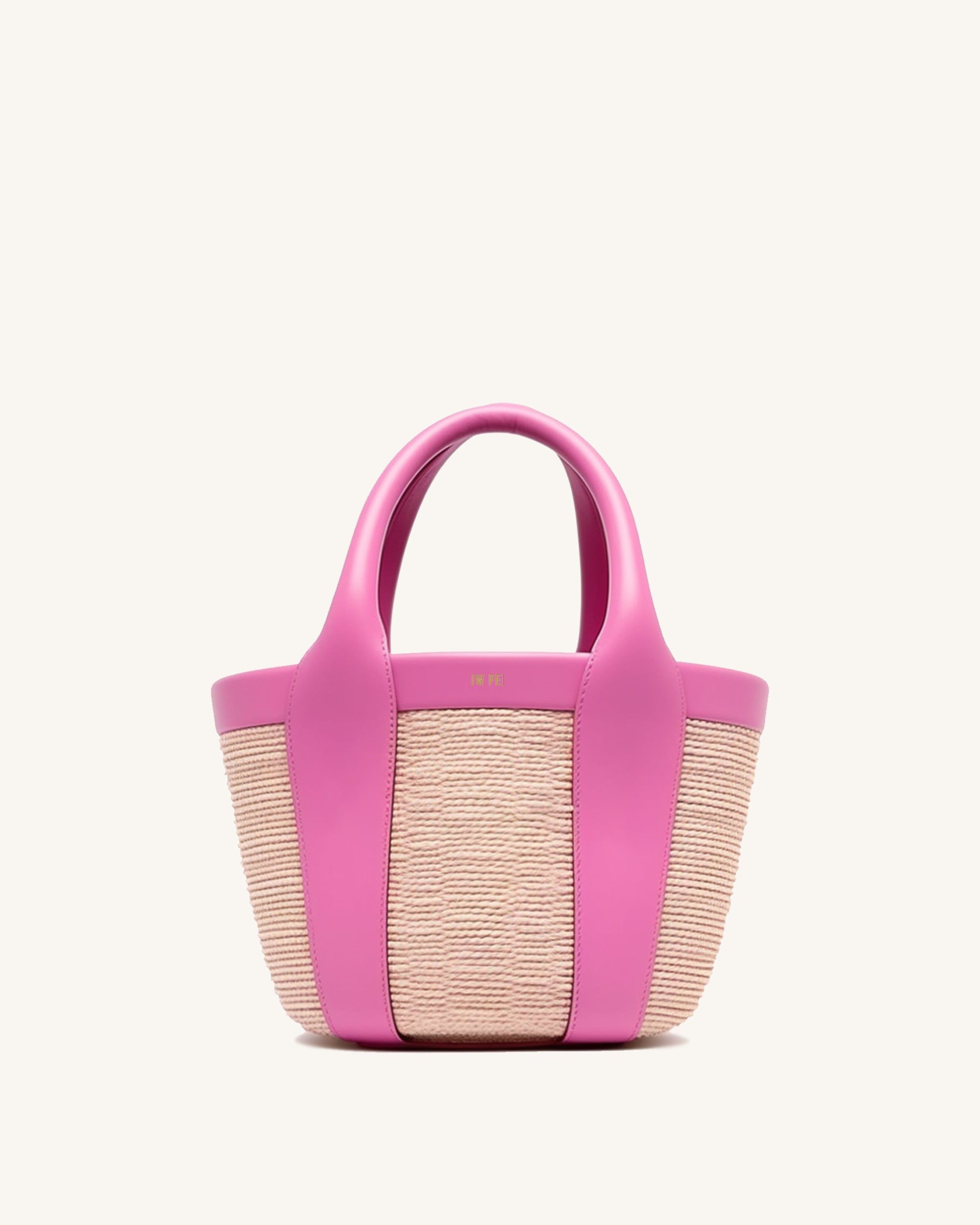 Pooja Raffia Tote Bag - Pink sold by JW PEI