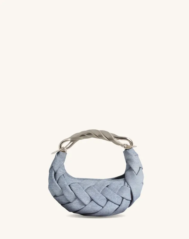 Orla Weave Handbag - Denim Blue sold by JW PEI