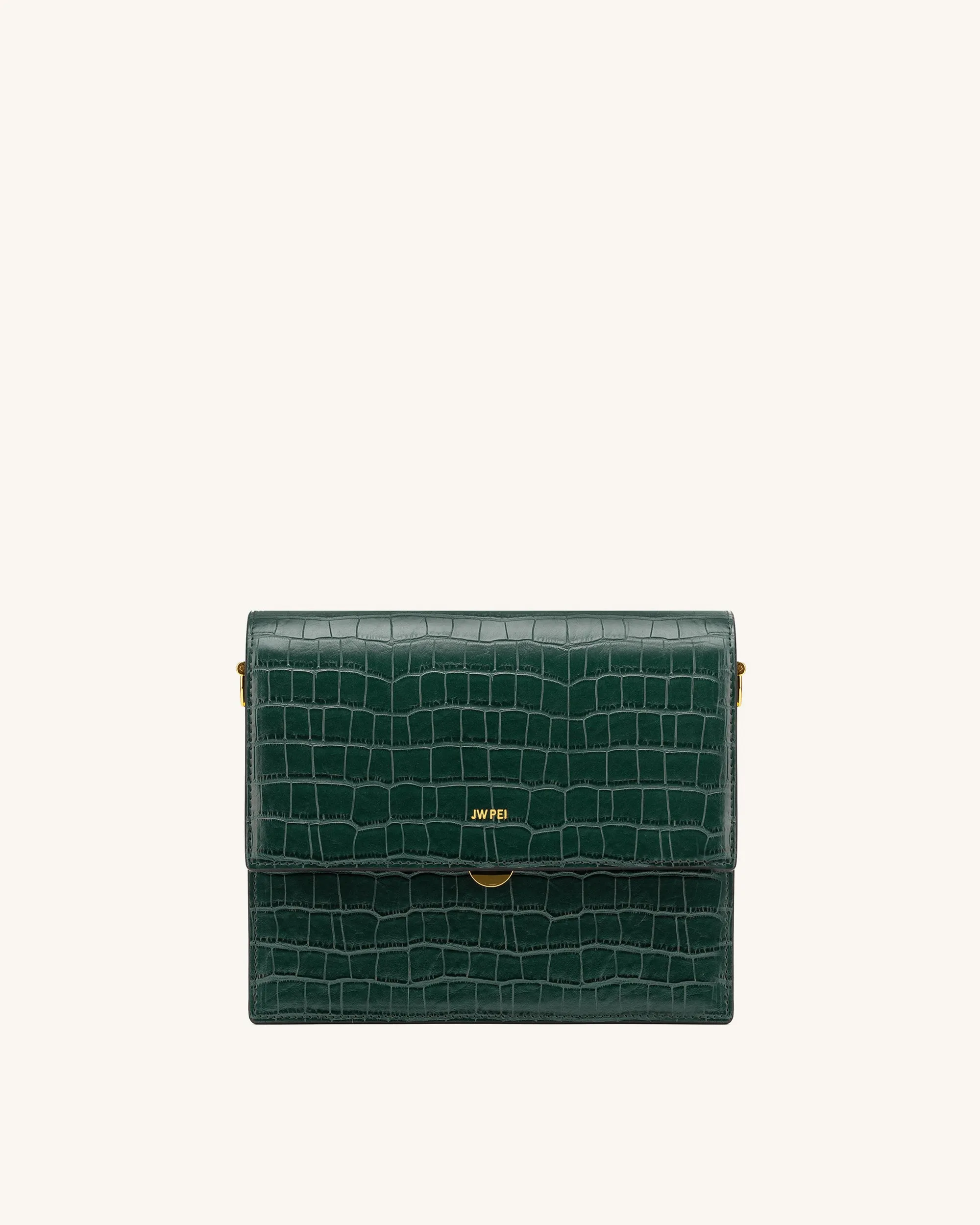 Mini Flap Crossbody - Dark Green Croc sold by JW PEI product image thumbnail 3