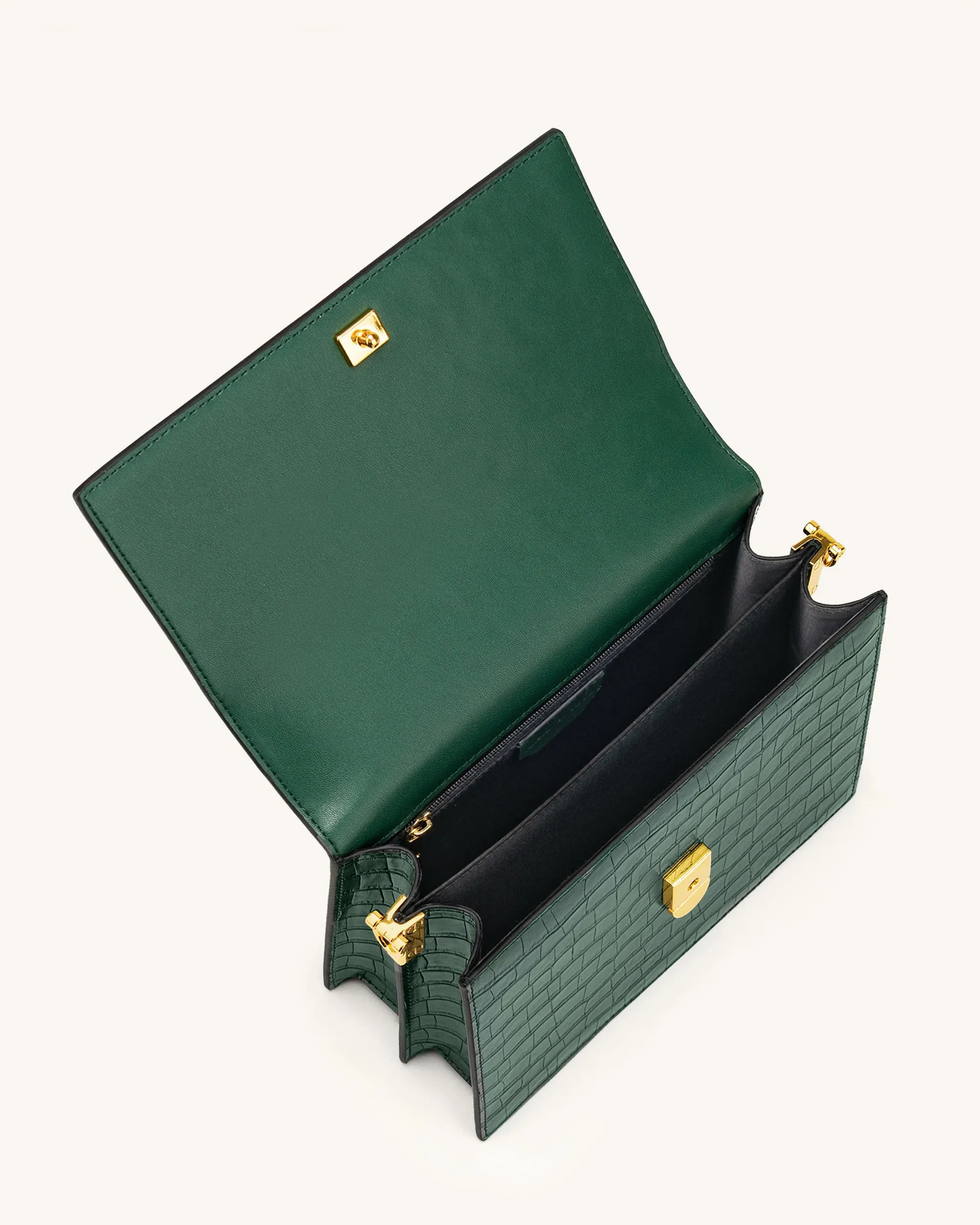 Mini Flap Crossbody - Dark Green Croc sold by JW PEI product image thumbnail 5