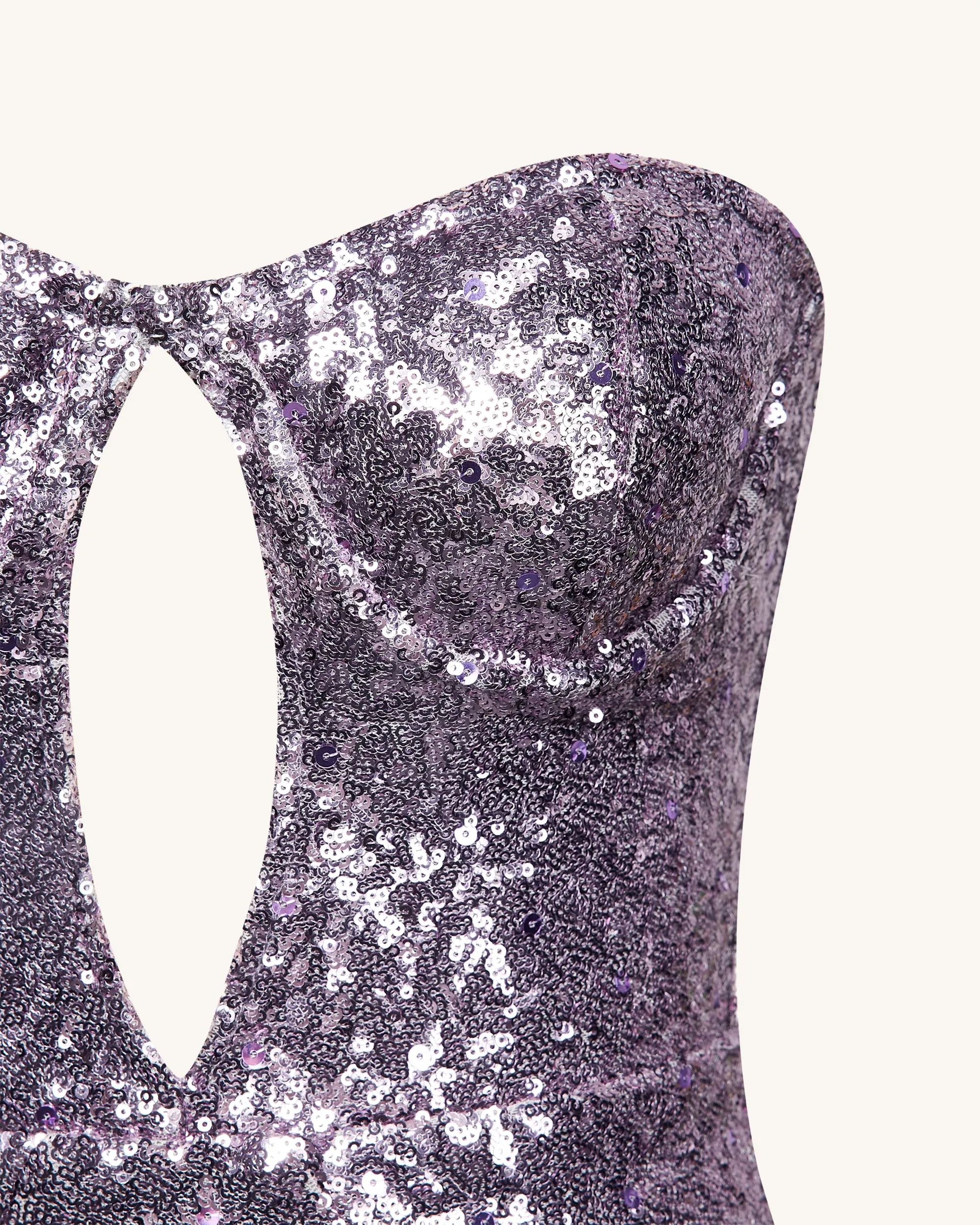 Brynlee Purple Sequinned Strapless Mini Dress - Purple sold by JW PEI product image thumbnail 4