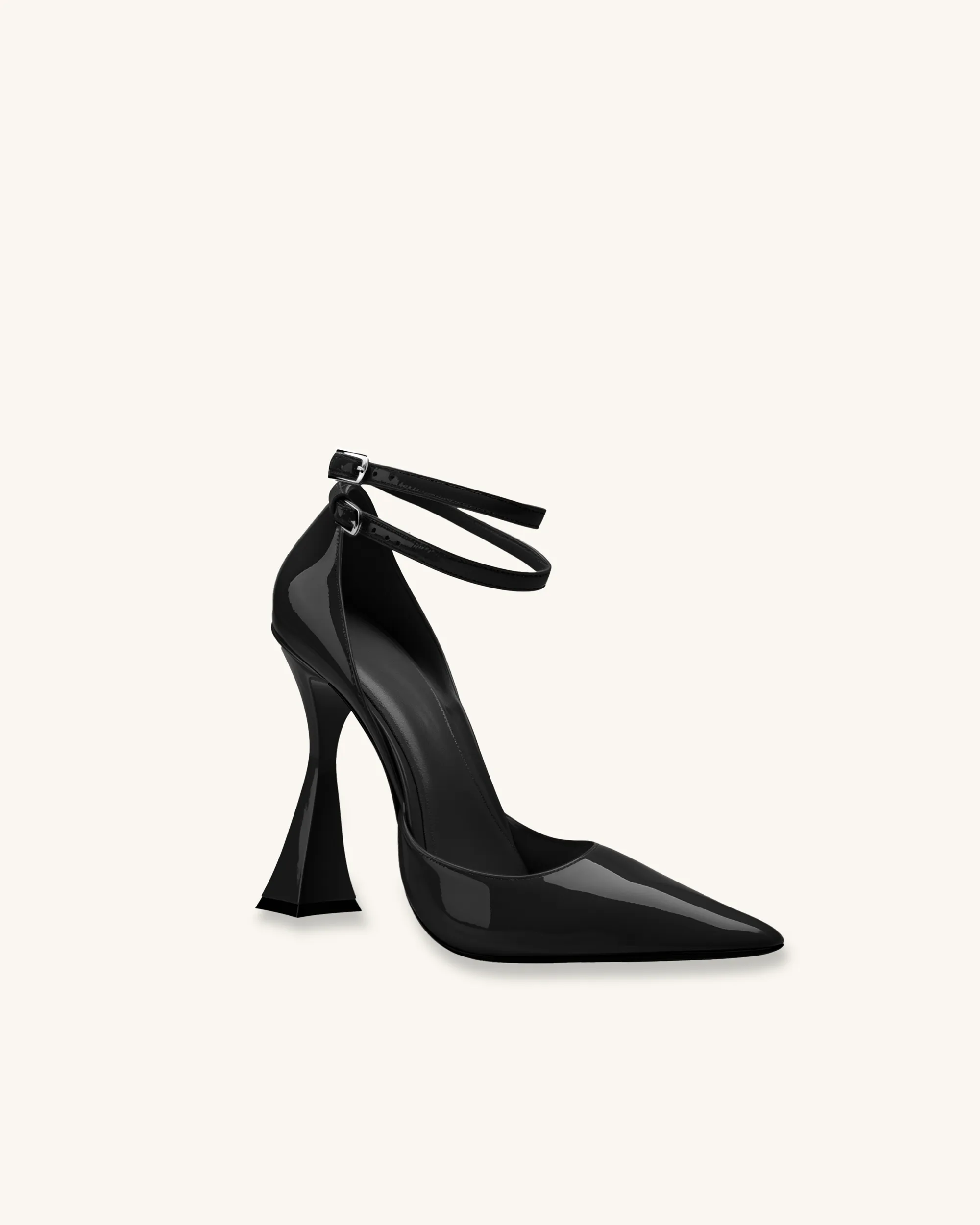 Olivia Vegan Leather Heels - Black sold by JW PEI