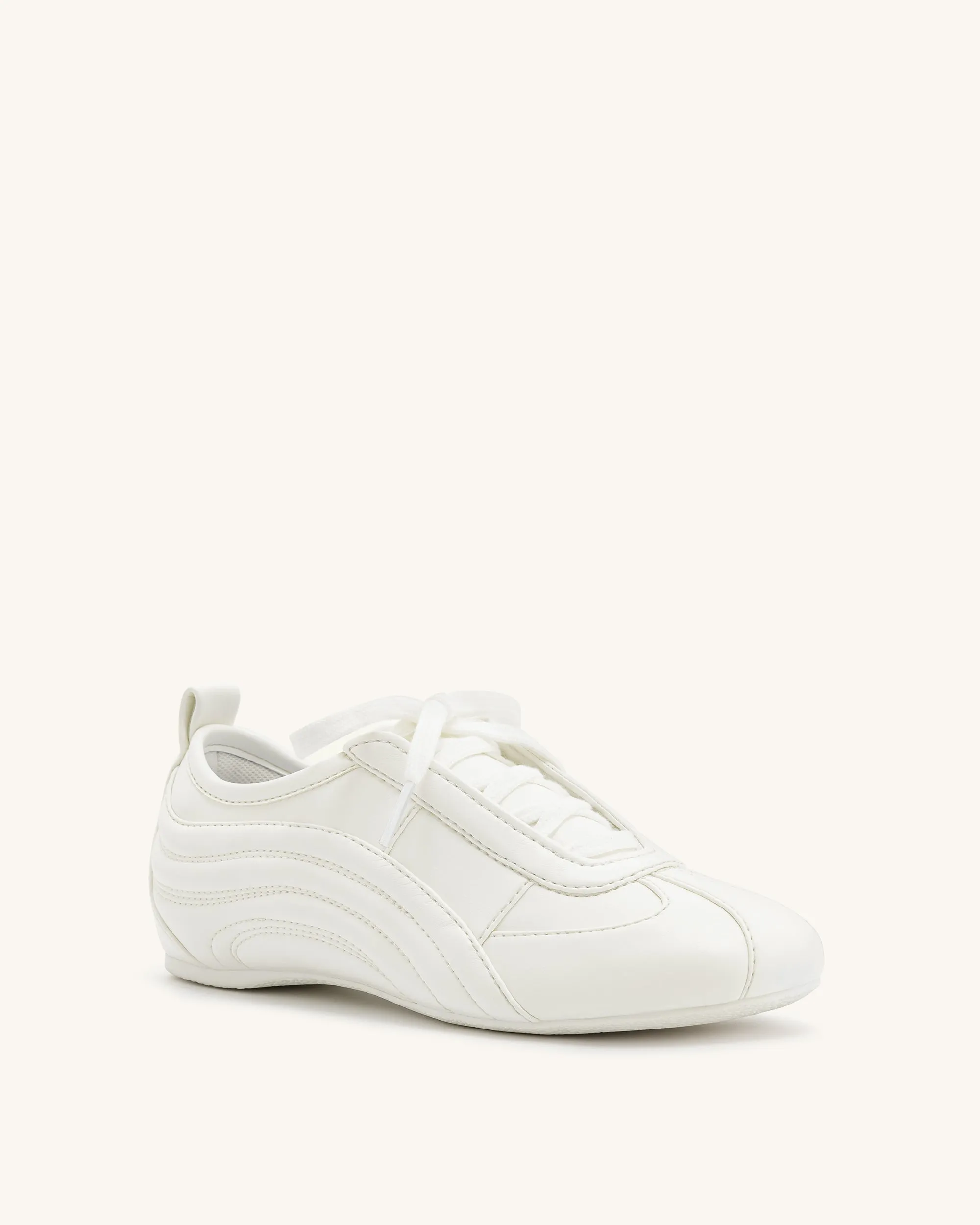 Ferne Streamlined Lustrous Sneakers - White sold by JW PEI product image thumbnail 2