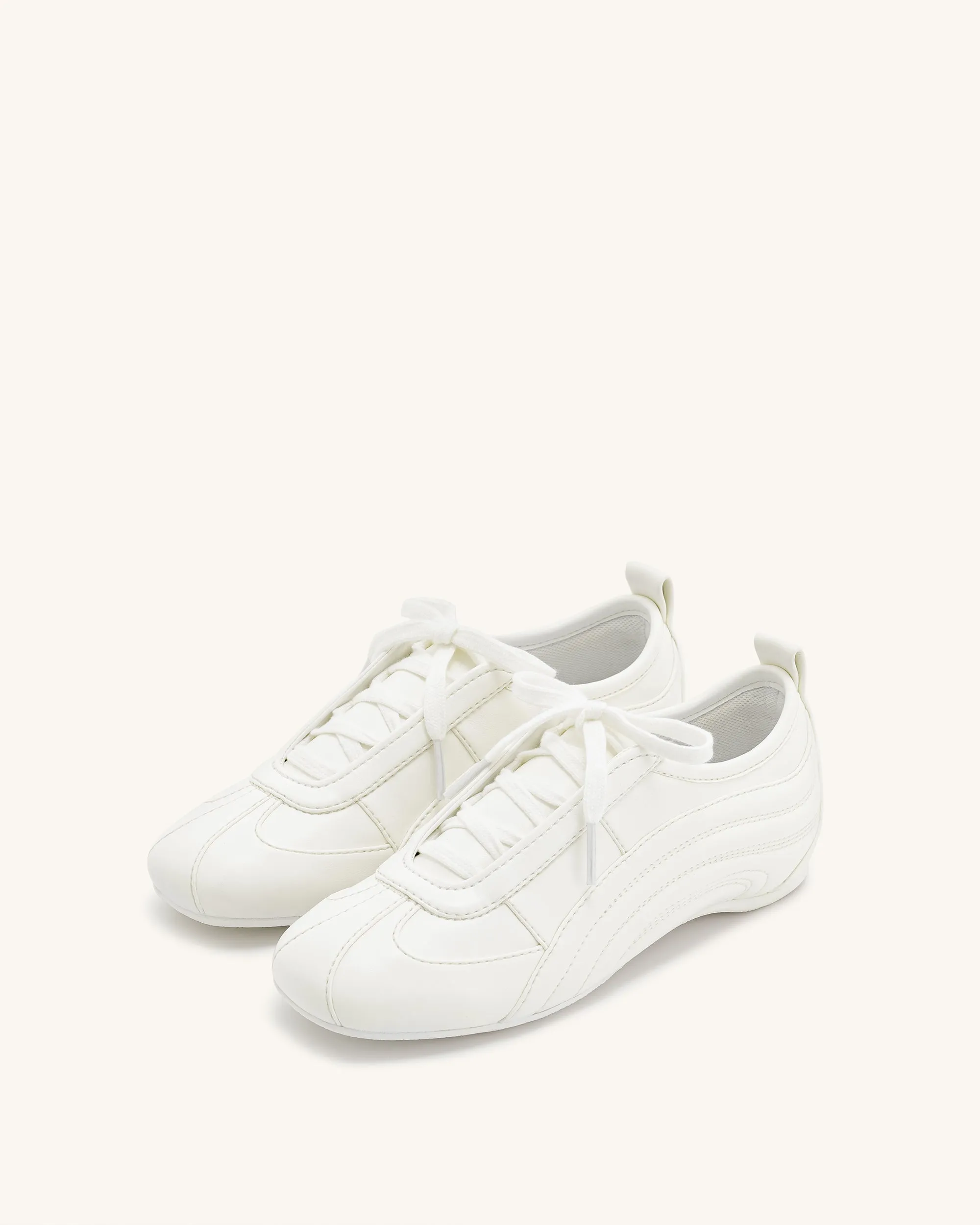 Ferne Streamlined Lustrous Sneakers - White sold by JW PEI product image thumbnail 3