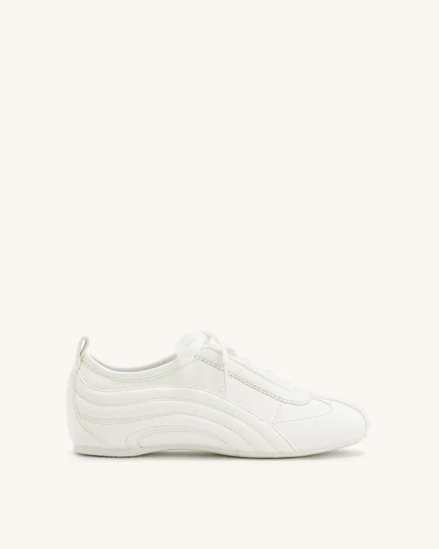 Ferne Streamlined Lustrous Sneakers  - White sold by JW PEI