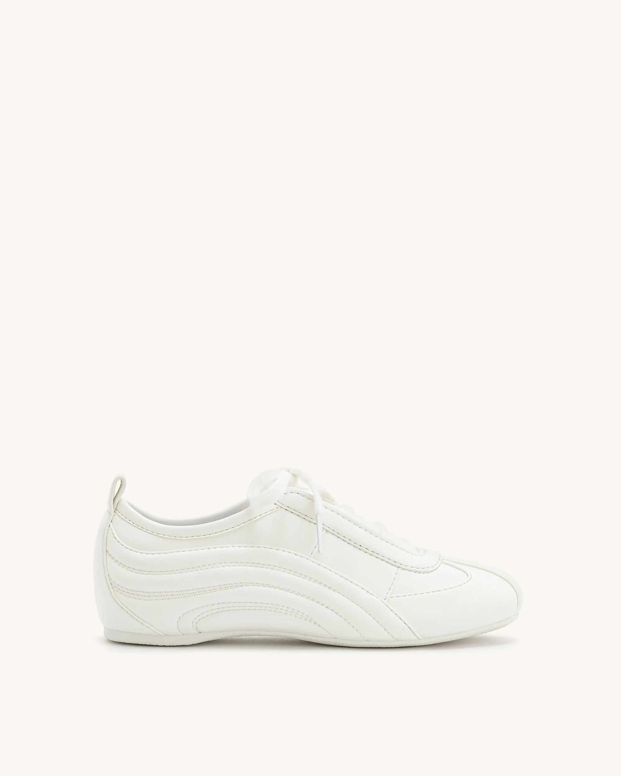 Ferne Streamlined Lustrous Sneakers - White sold by JW PEI