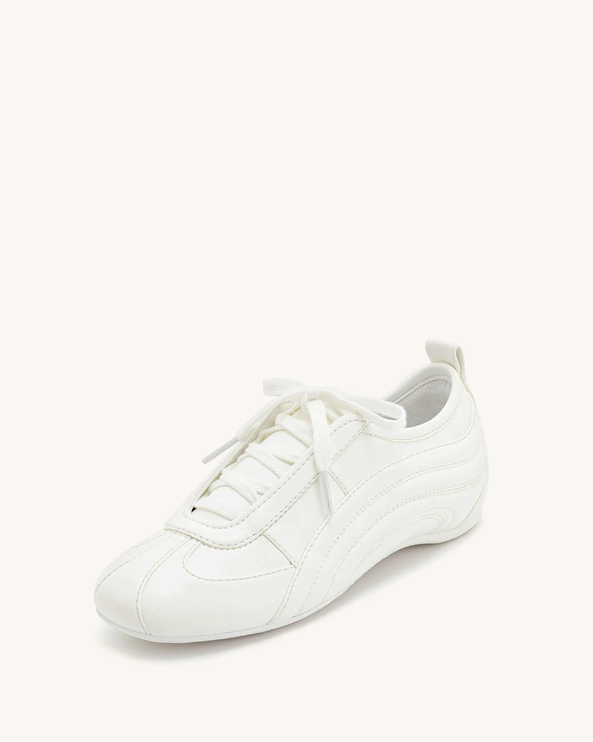 Ferne Streamlined Lustrous Sneakers - White sold by JW PEI product image thumbnail 4
