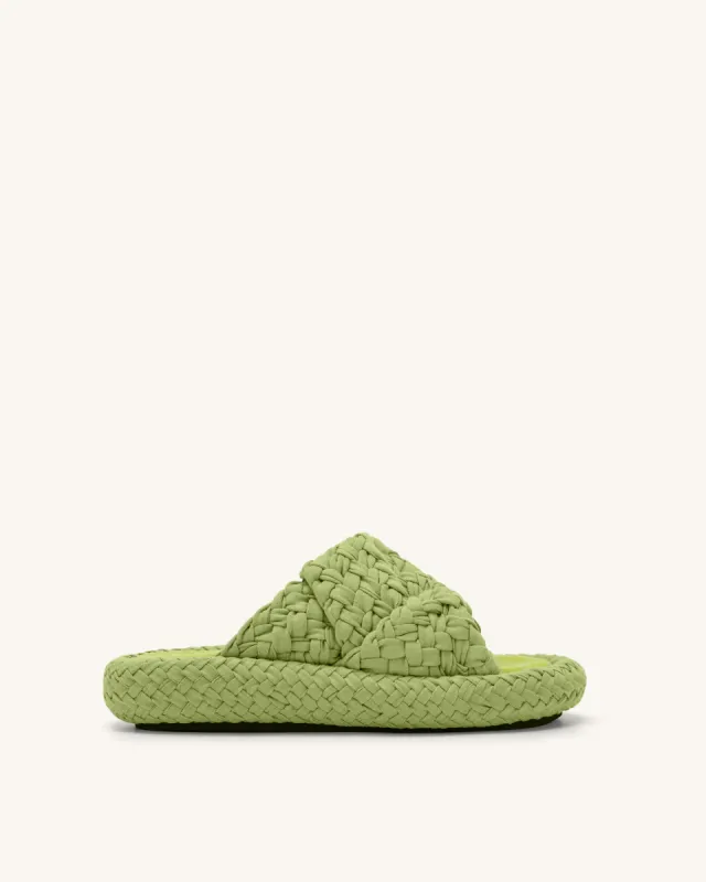 Lilah Woven Platform Sandal - Lime Green sold by JW PEI