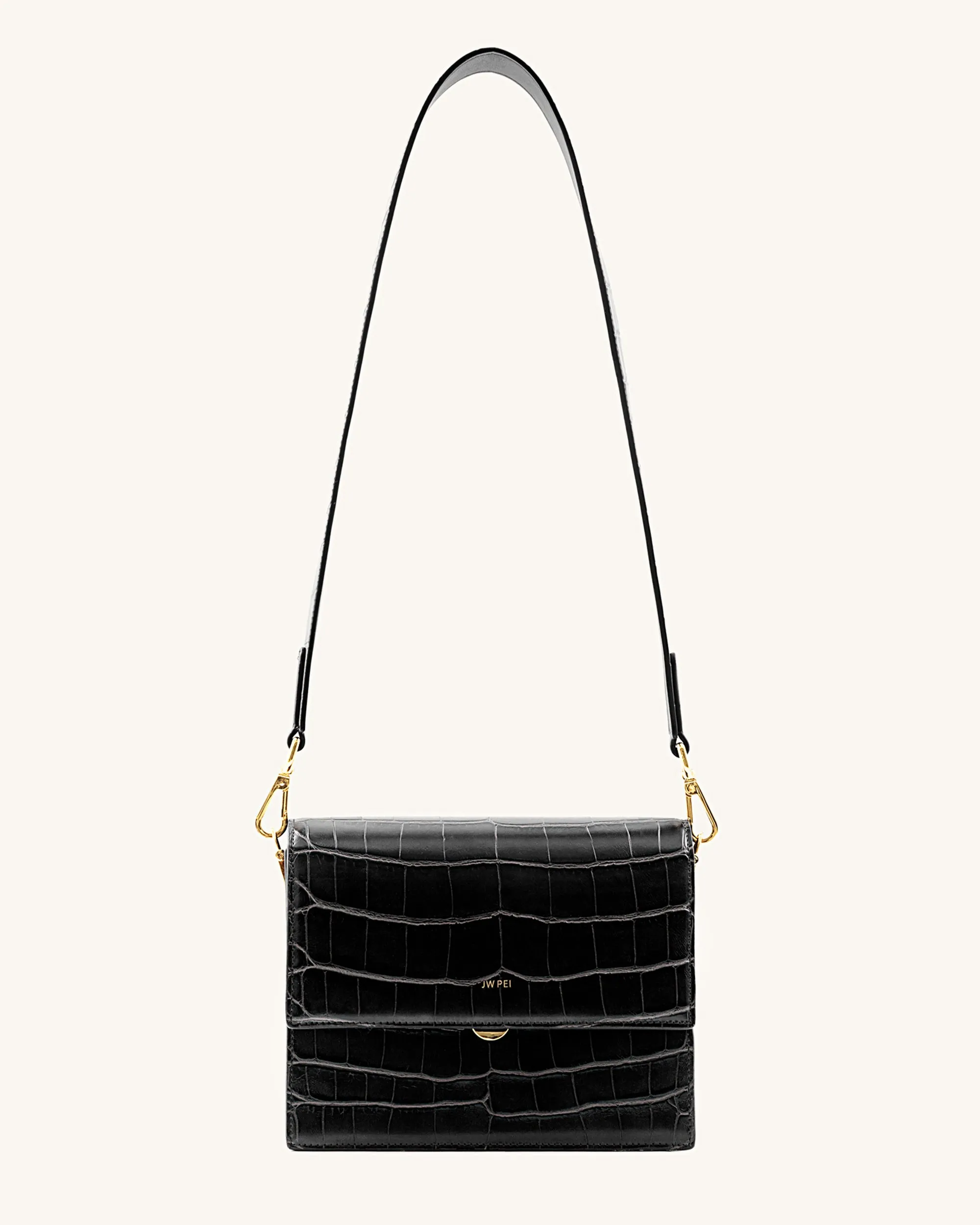 Mini Flap Crossbody - Black Croc sold by JW PEI product image thumbnail 2