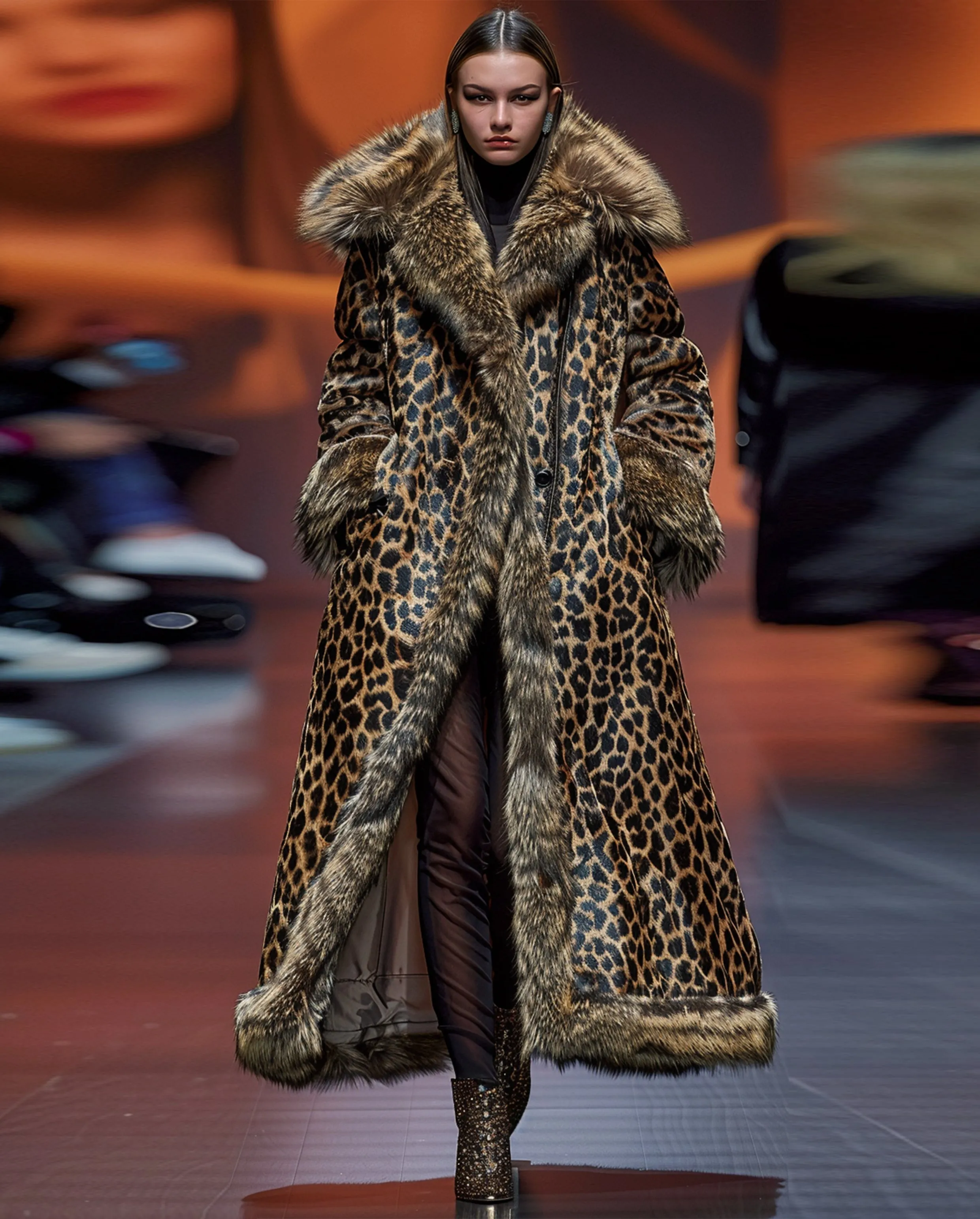 ムートン・ファーコート Plain Textured Brown Tibet Fur Short Jacket Women Winter Warm Fluffy Fur Jacket Ladies Solid Color Big