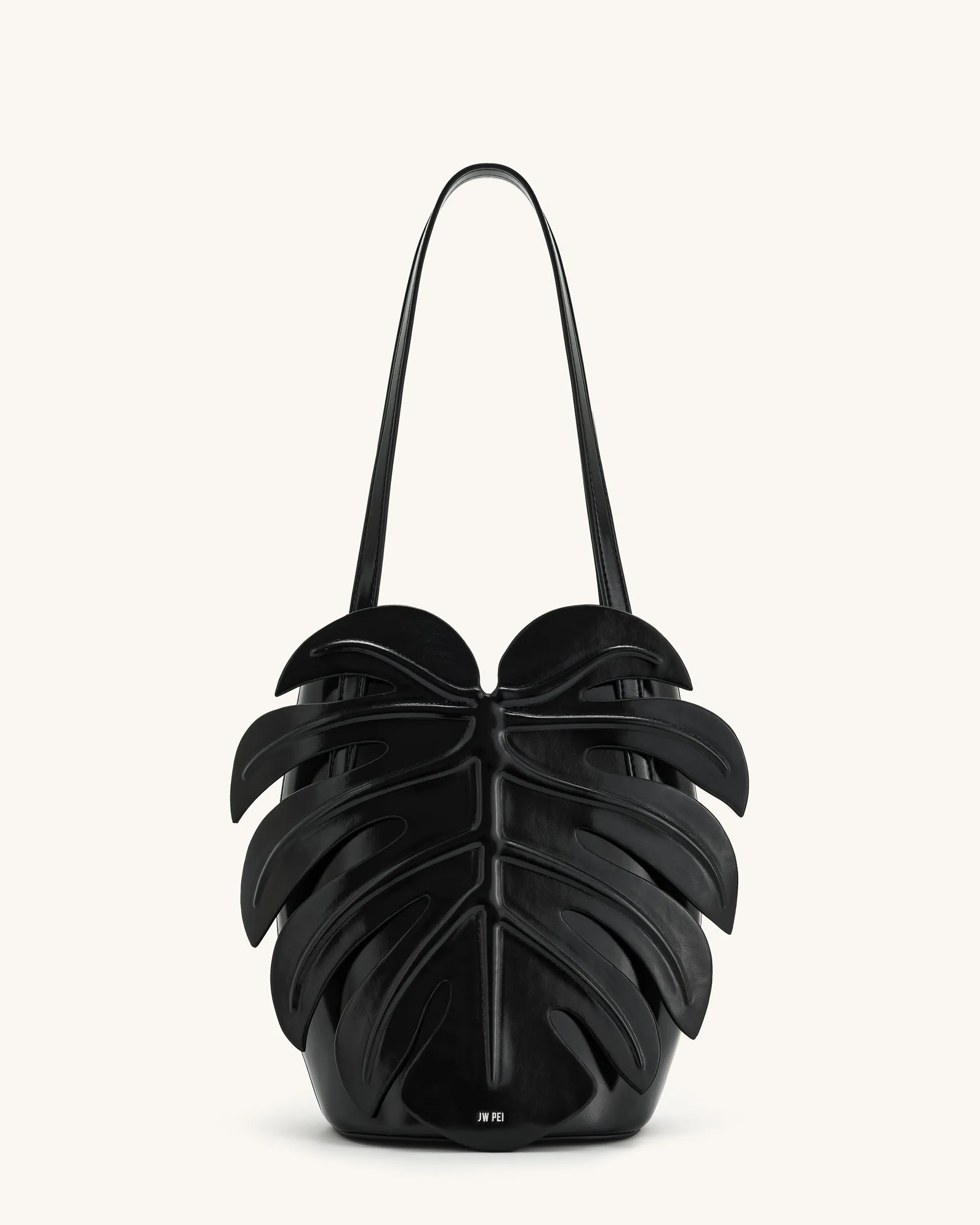 Cecelia Leaf Shape Shoulder Bag - Black sold by JW PEI