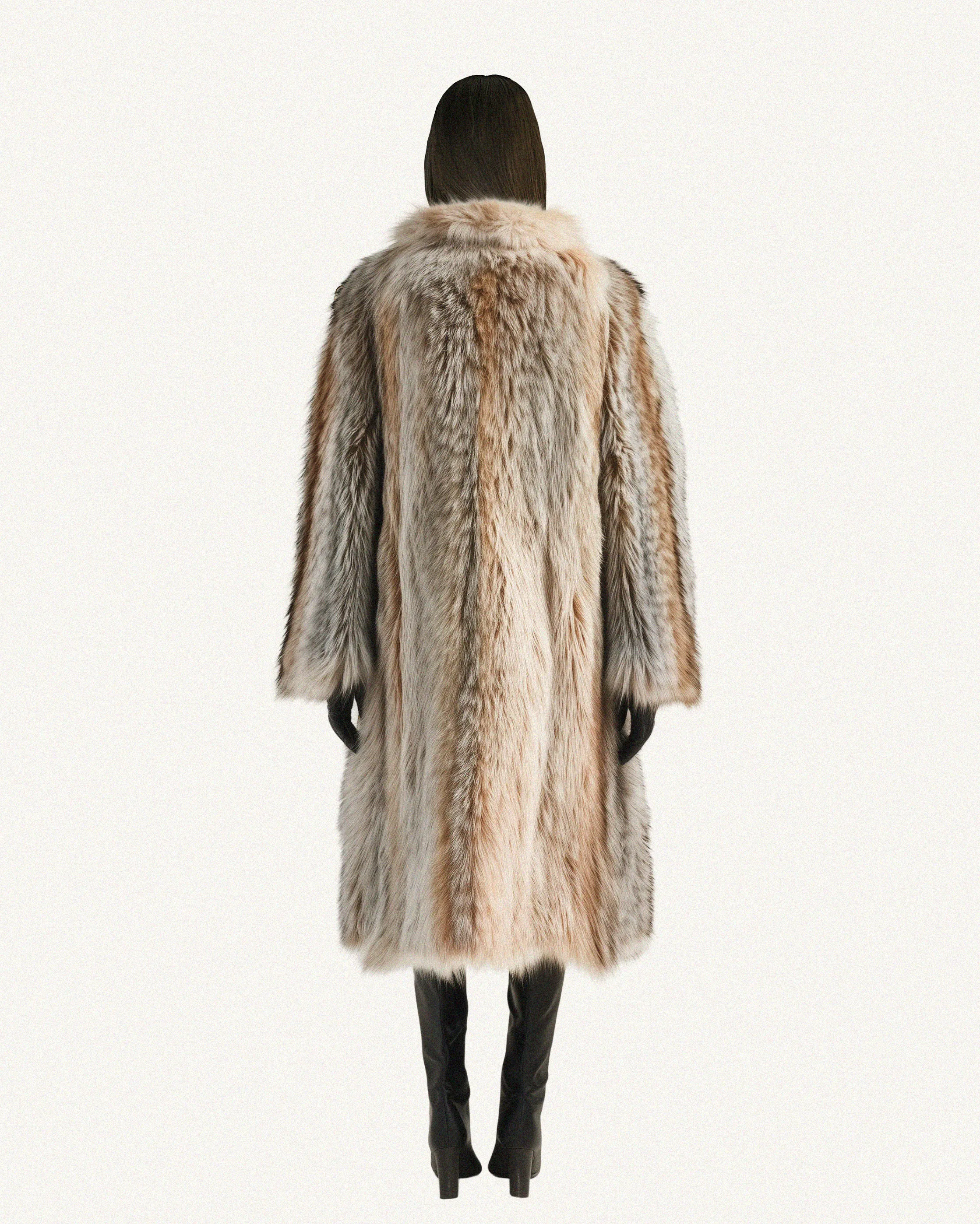 Amelia Long Faux Fur Coat - Brown sold by JW PEI product image thumbnail 2