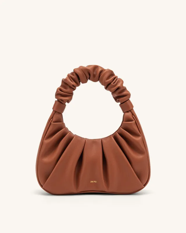Gabbi Ruched Hobo Handbag - Nutella sold by JW PEI