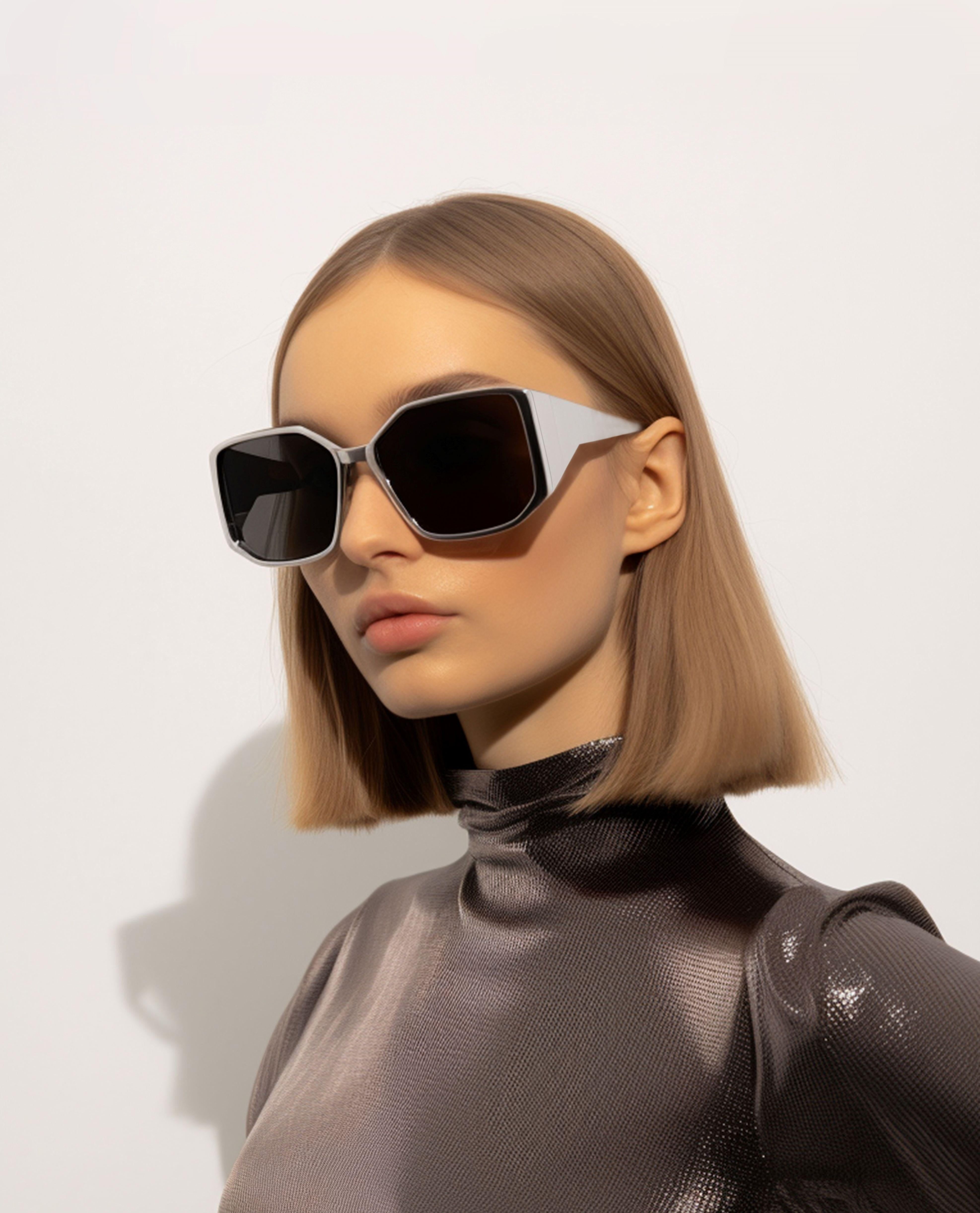 Geometric Sunglasses - Silver sold by JW PEI