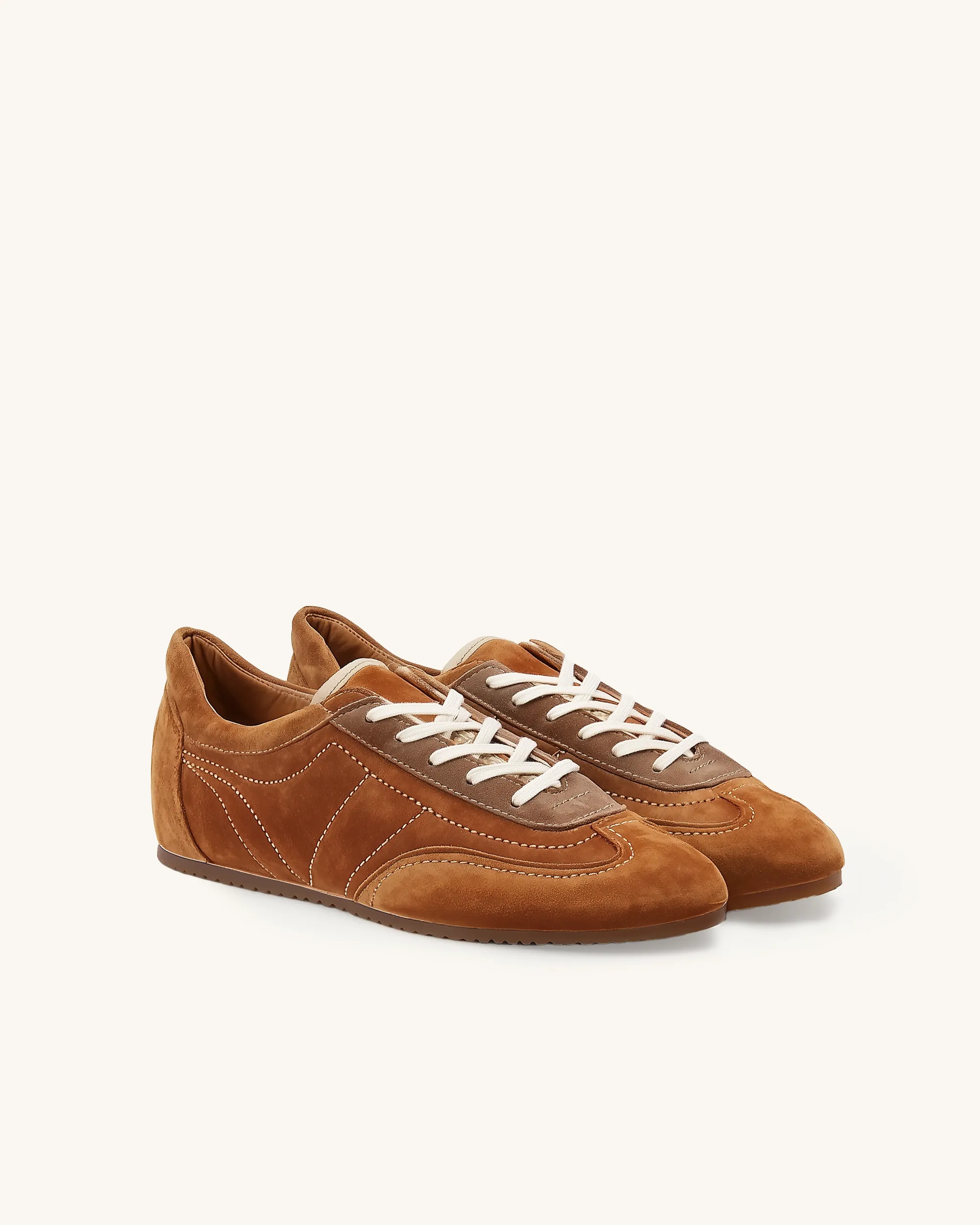 Ava Suede Sneaker - Brown sold by JW PEI