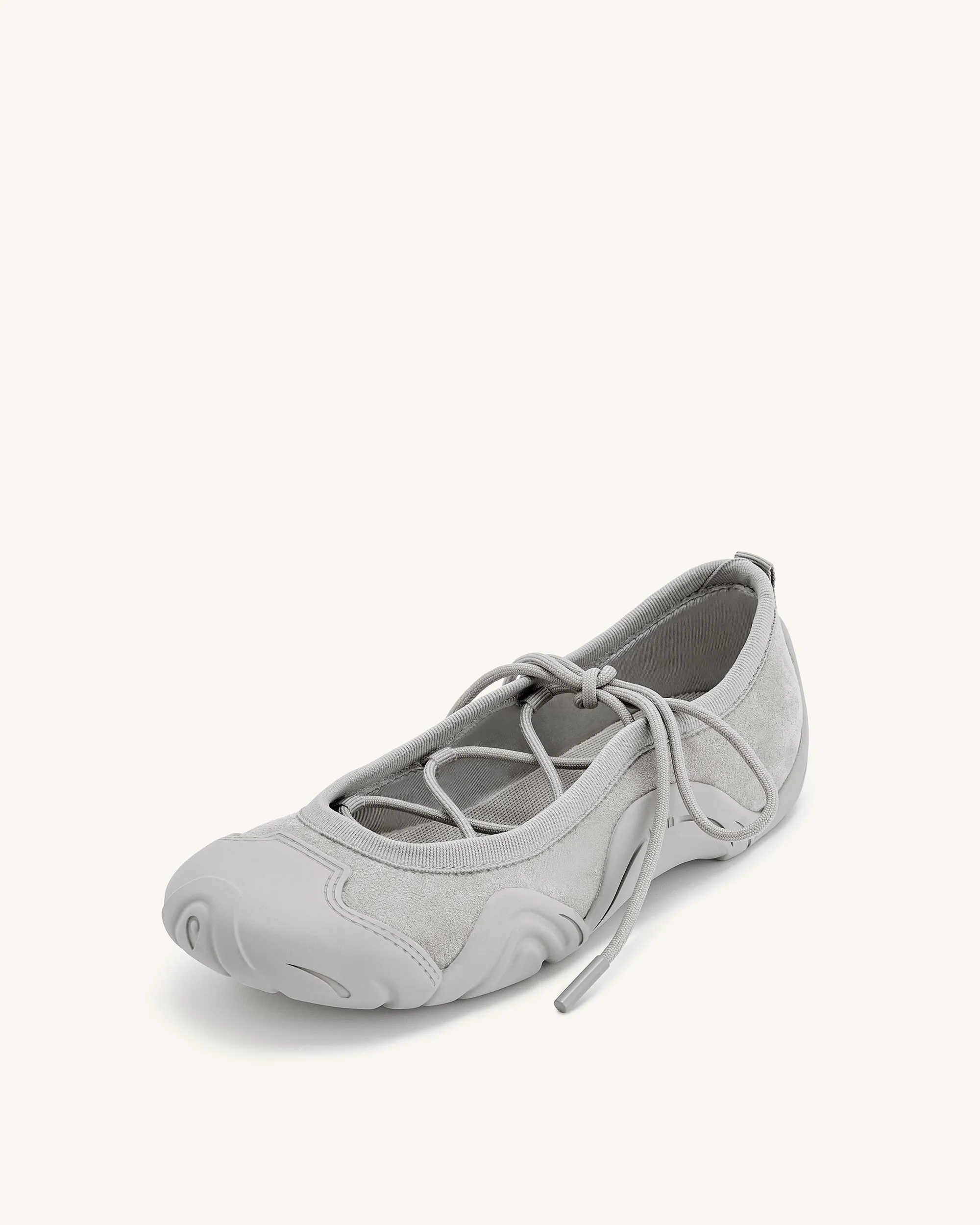 Caitlin Lace-up Ballerina Sneakers - Grey sold by JW PEI product image thumbnail 5