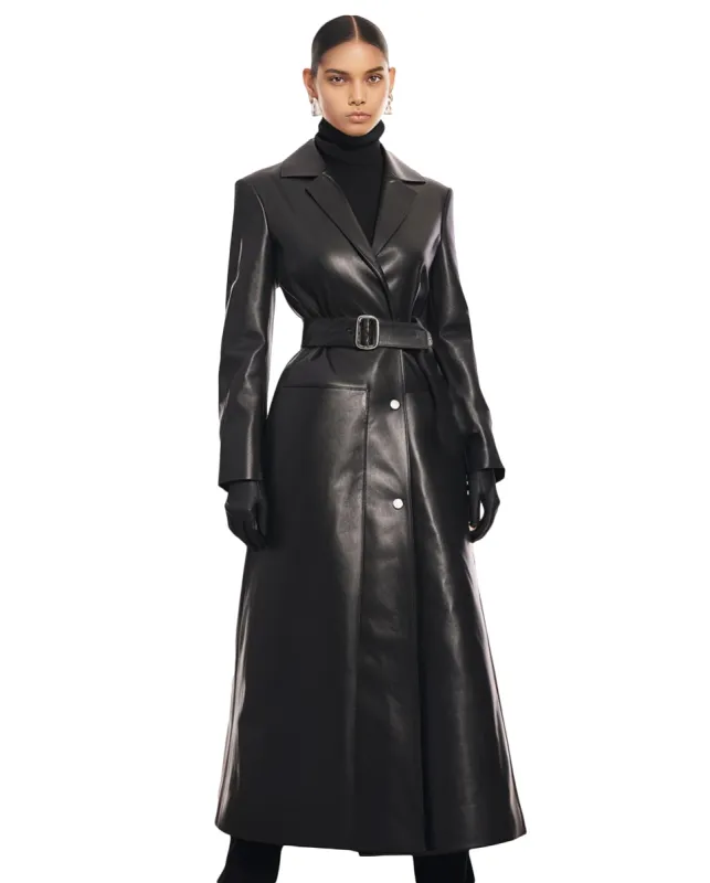 Adelyn Faux Leather Coat sold by JW PEI