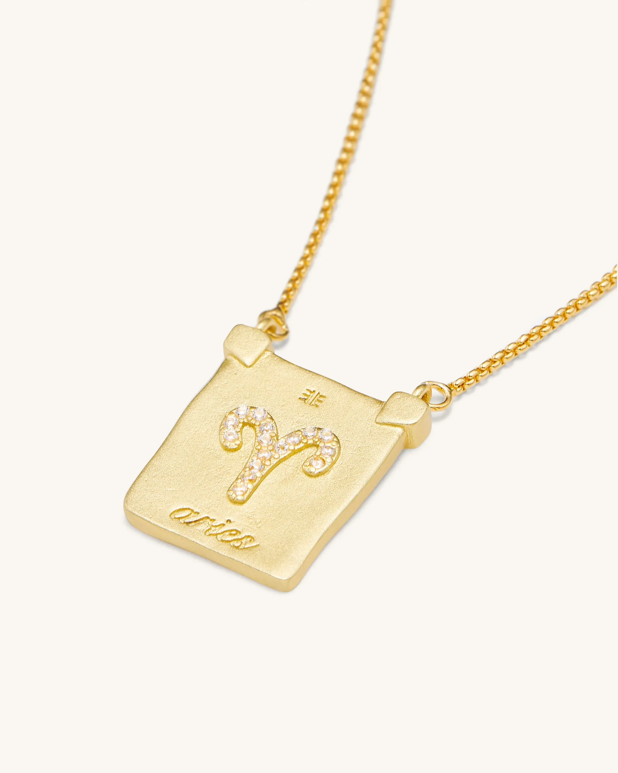 Zodiac Pendant Necklace - 18ct Gold Plated sold by JW PEI